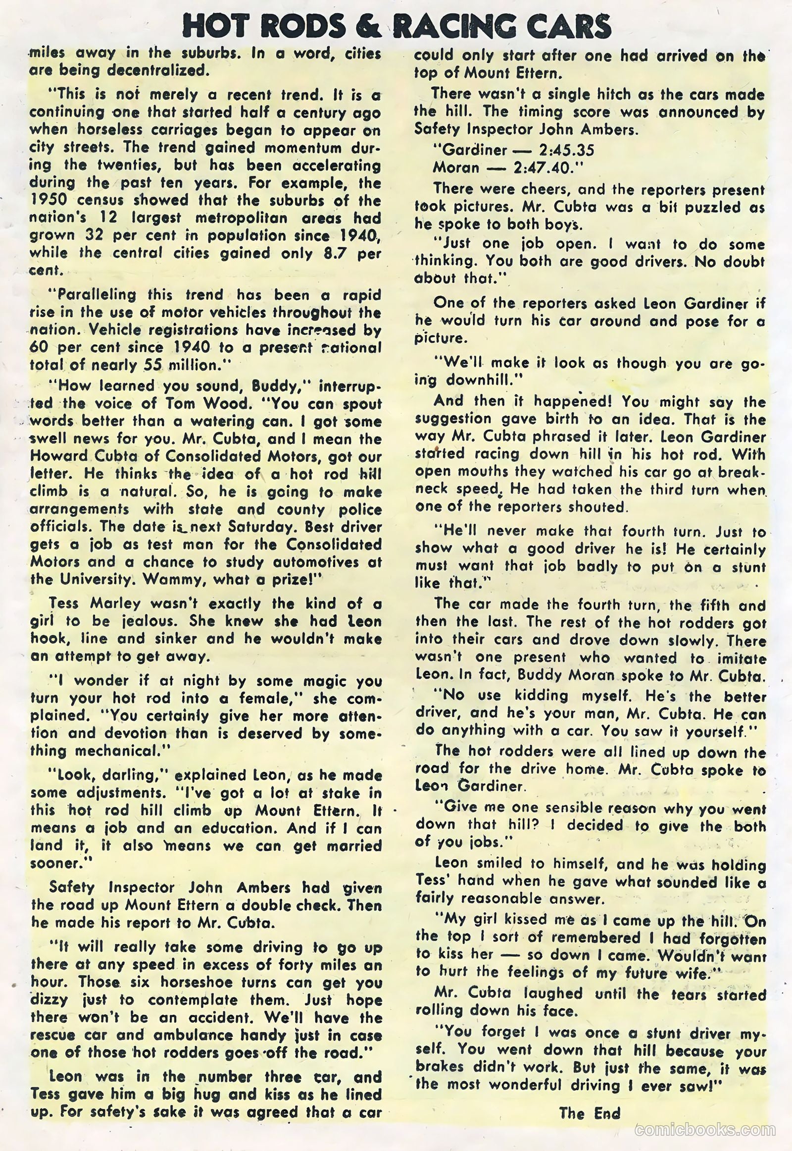 Hot Rods and Racing Cars #19 (1954) — page 17 of 36