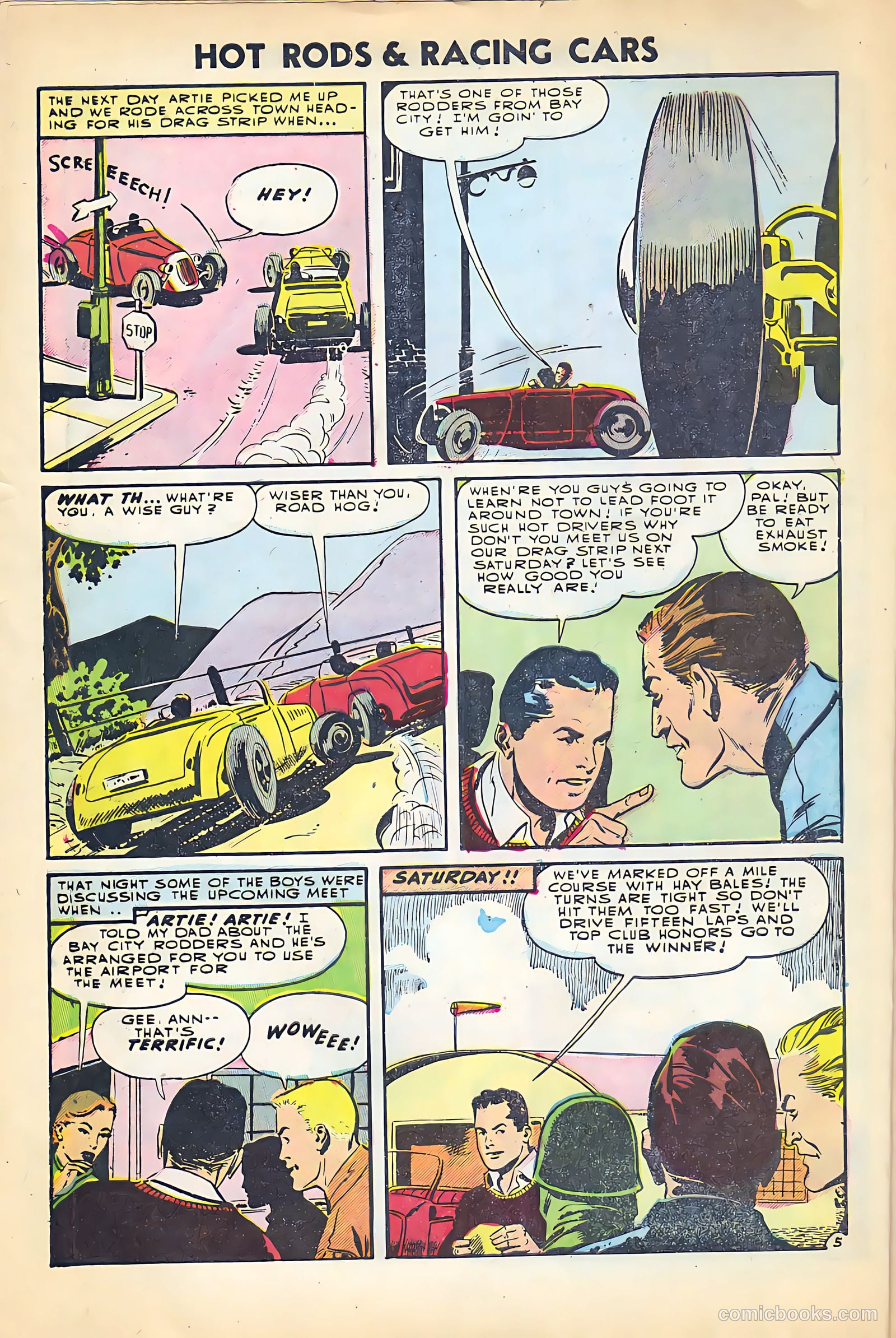 Hot Rods and Racing Cars #24 (1955) — page 8 of 36