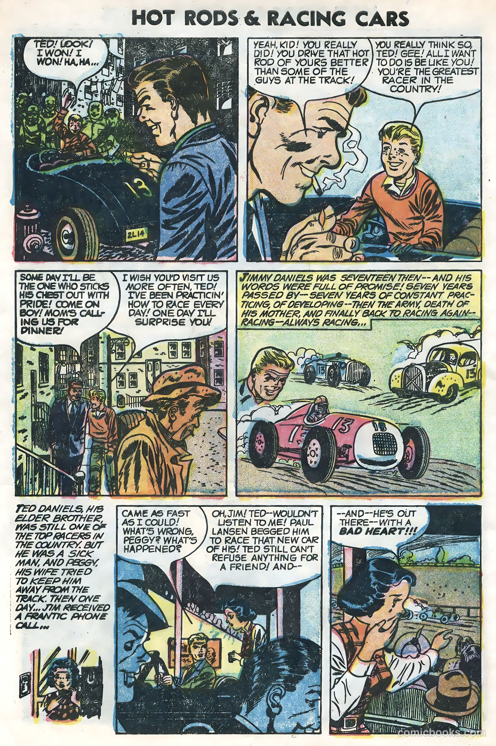 Hot Rods and Racing Cars #25 (1955) — page 4 of 36