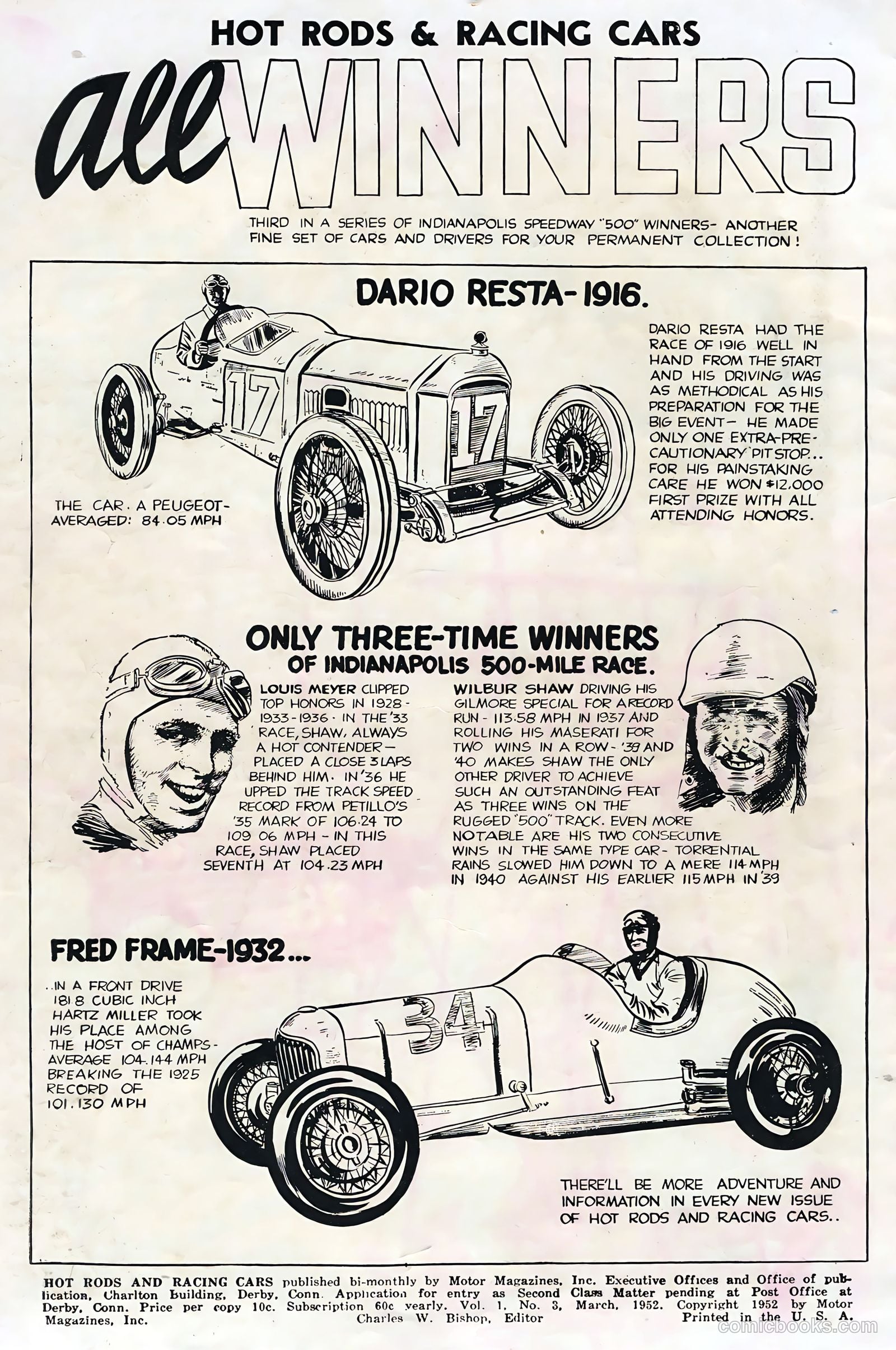 Hot Rods and Racing Cars #3 (1952) — page 2 of 36