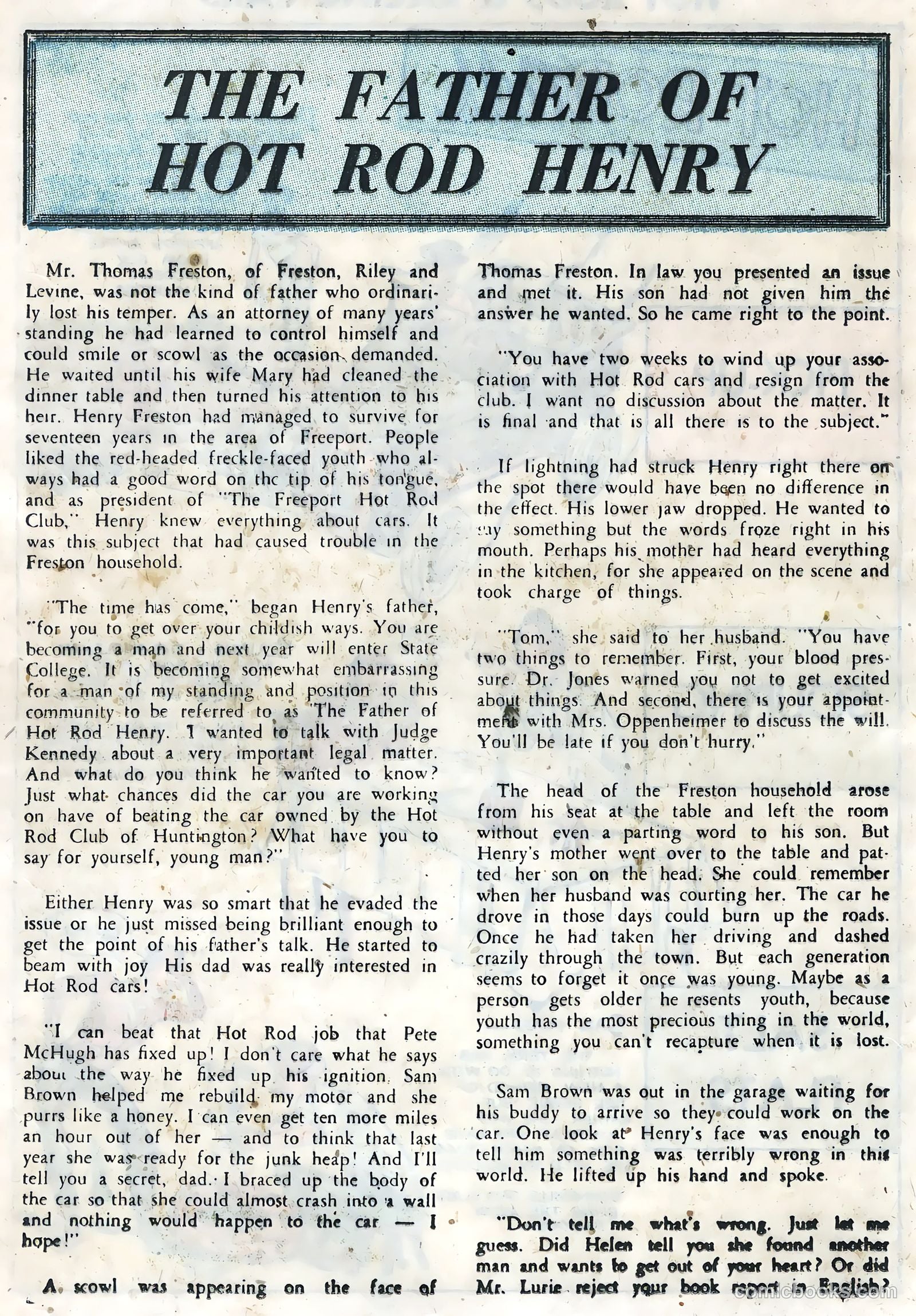 Hot Rods and Racing Cars #3 (1952) — page 16 of 36