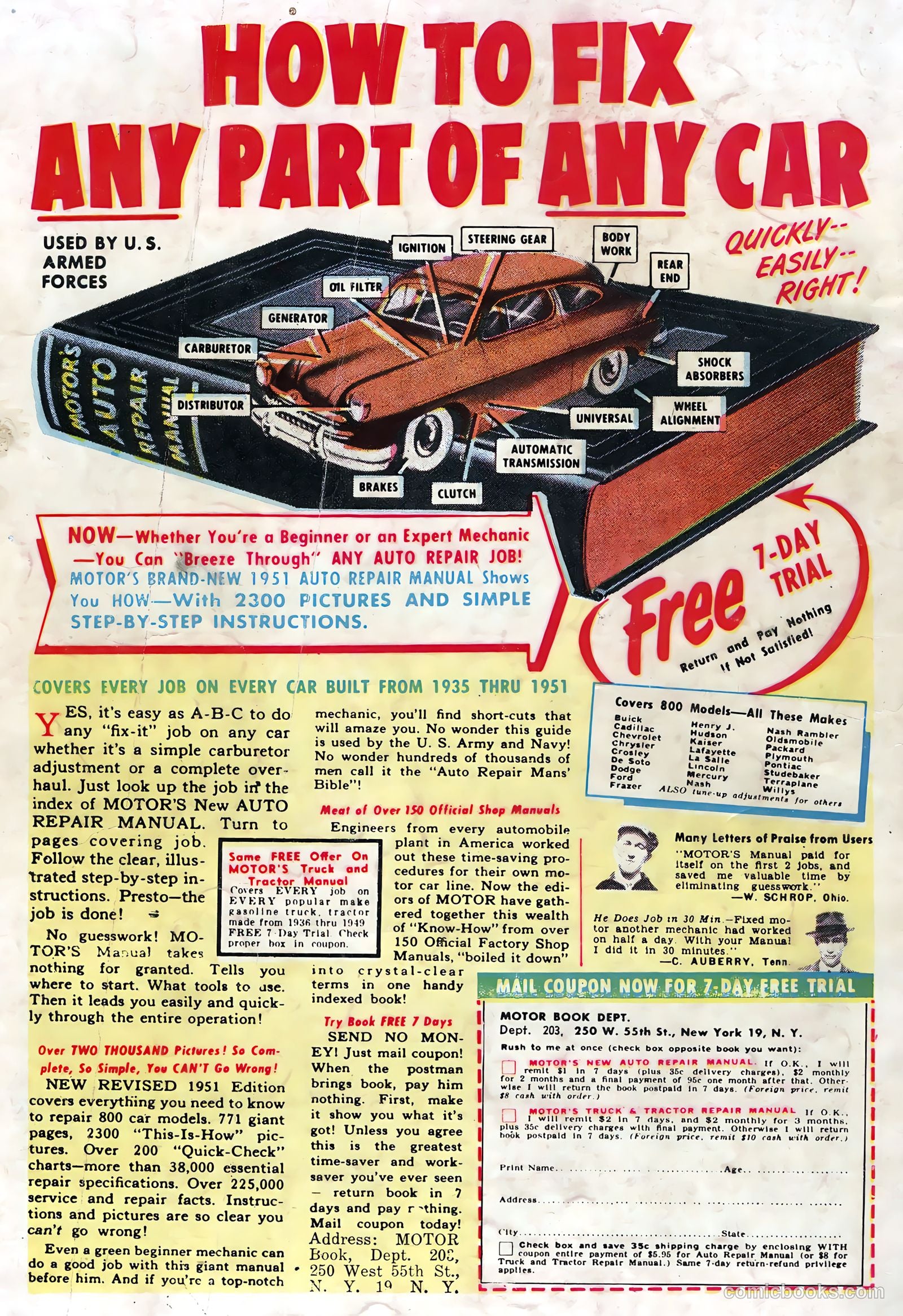 Hot Rods and Racing Cars #3 (1952) — page 36 of 36