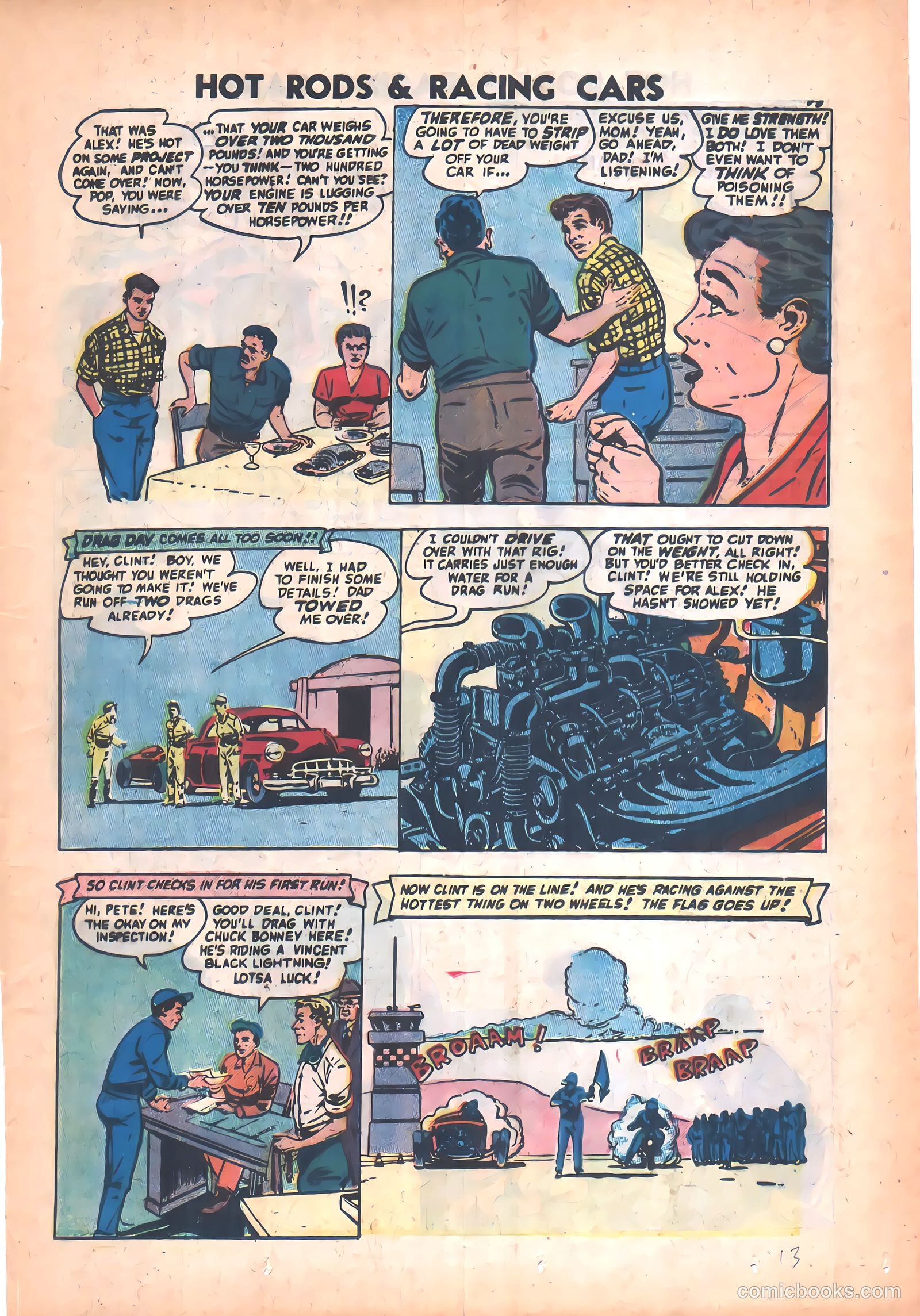 Hot Rods and Racing Cars #33 (1957) — page 13 of 36