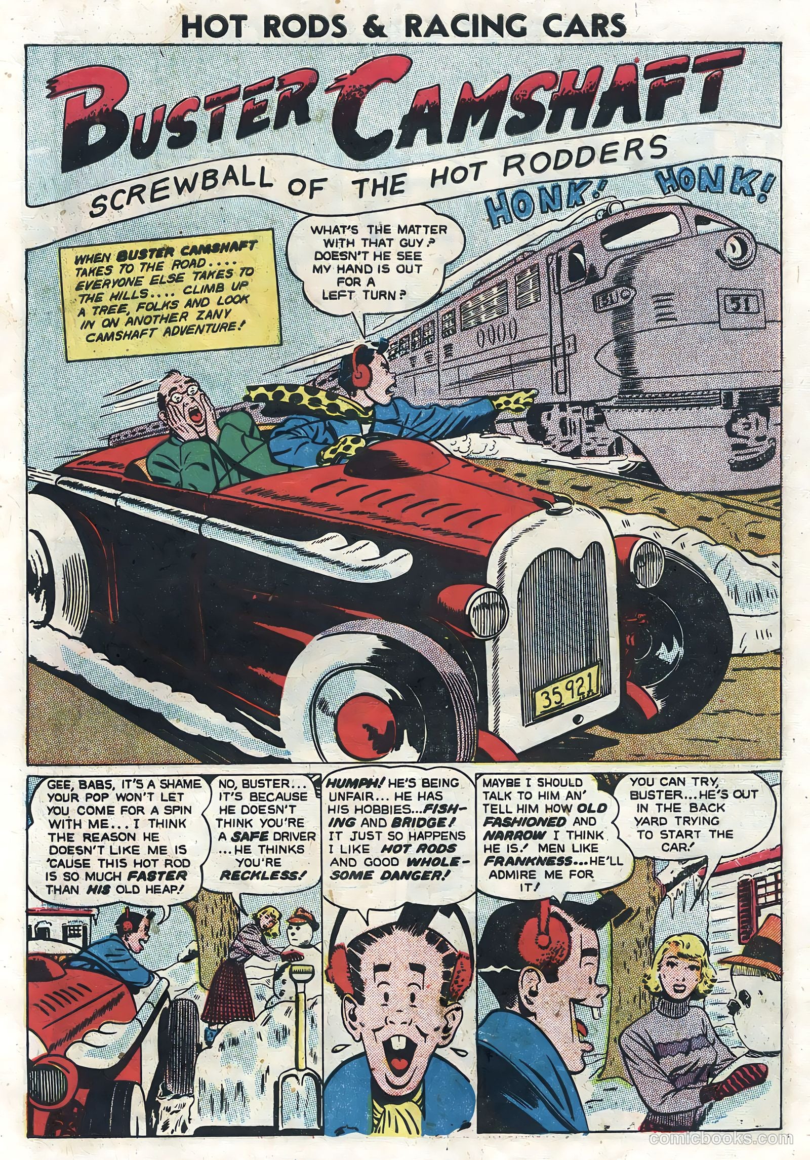 Hot Rods and Racing Cars #4 (1952) — page 7 of 36