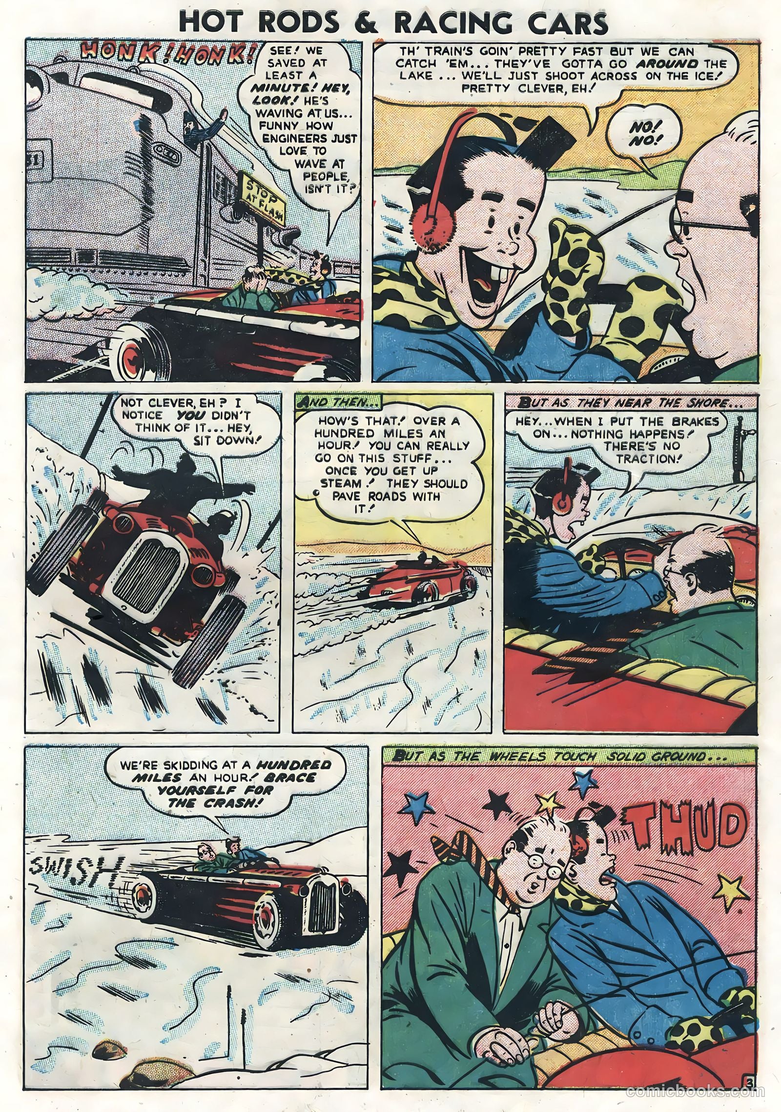 Hot Rods and Racing Cars #4 (1952) — page 9 of 36