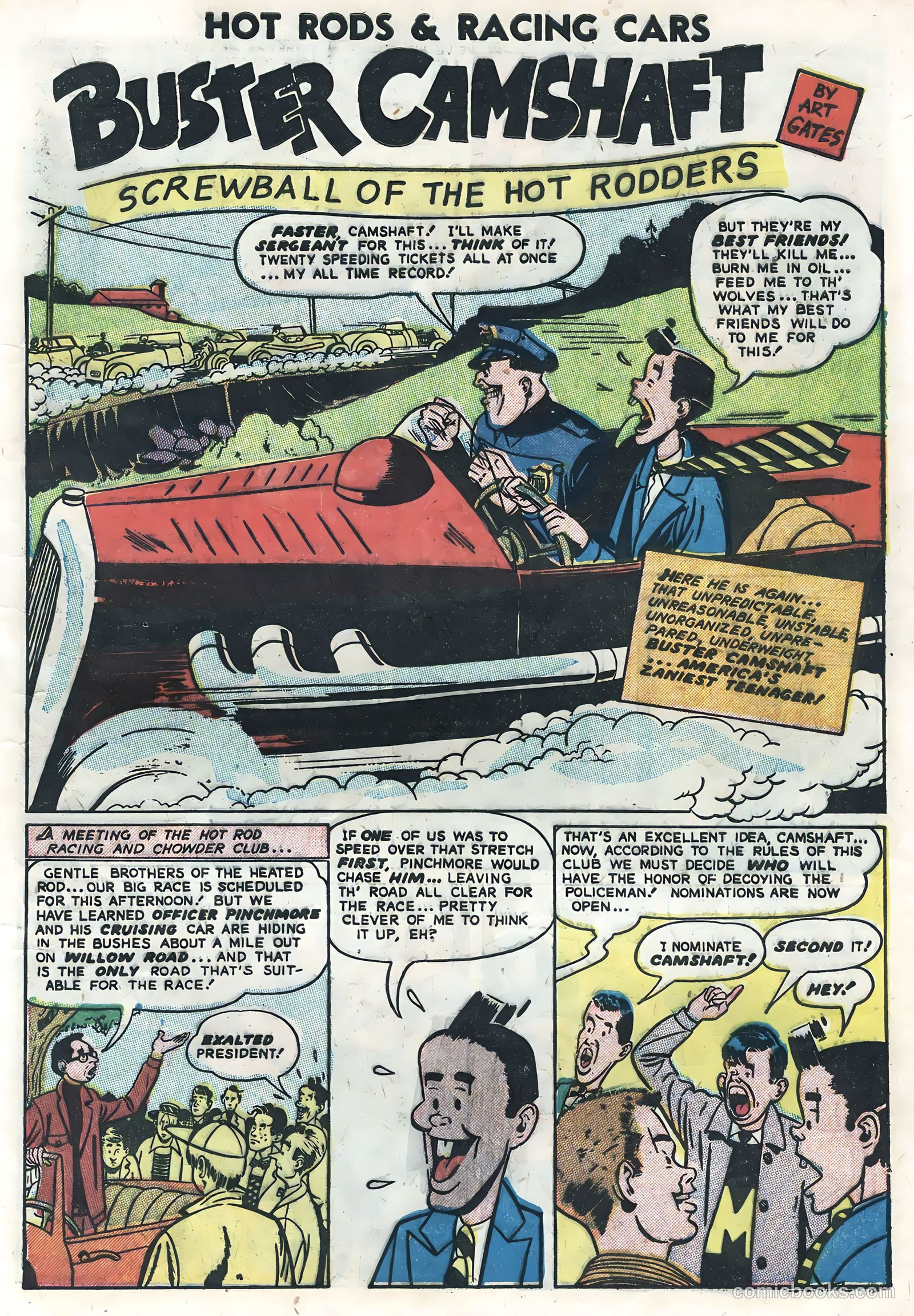 Hot Rods and Racing Cars #5 (1952) — page 9 of 36