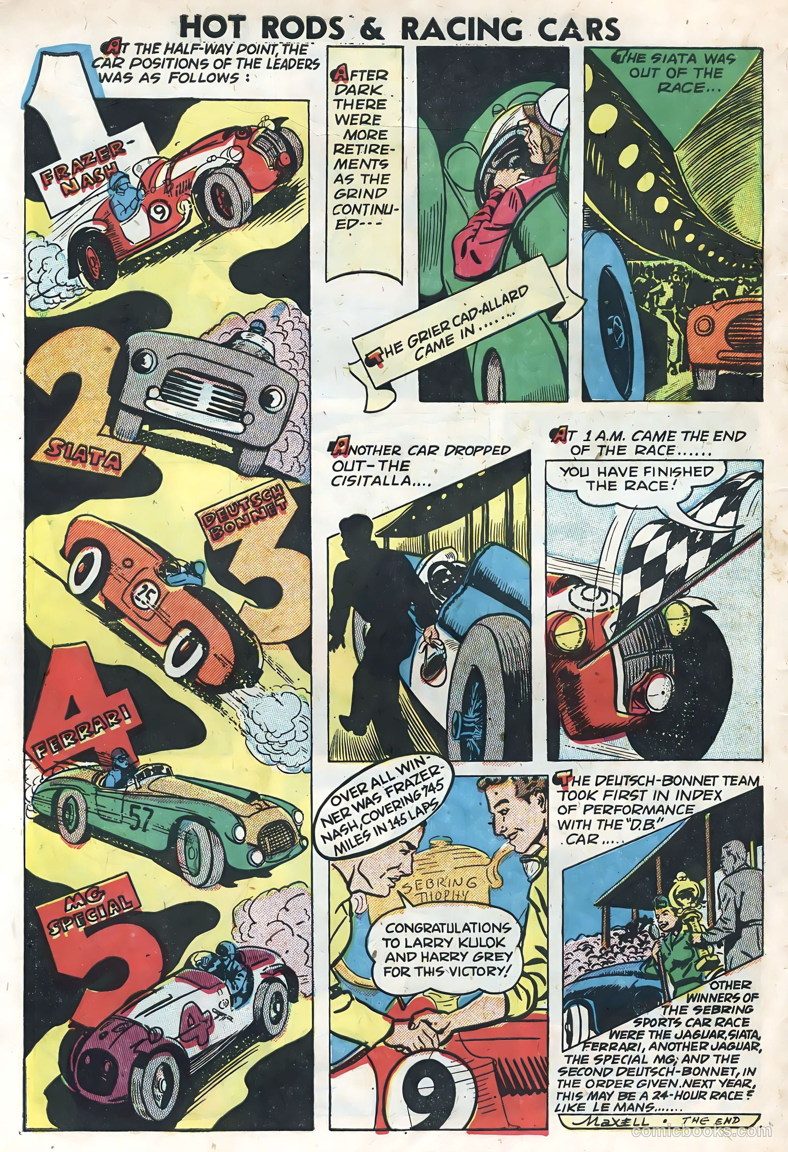 Hot Rods and Racing Cars #7 (1952) — page 34 of 36