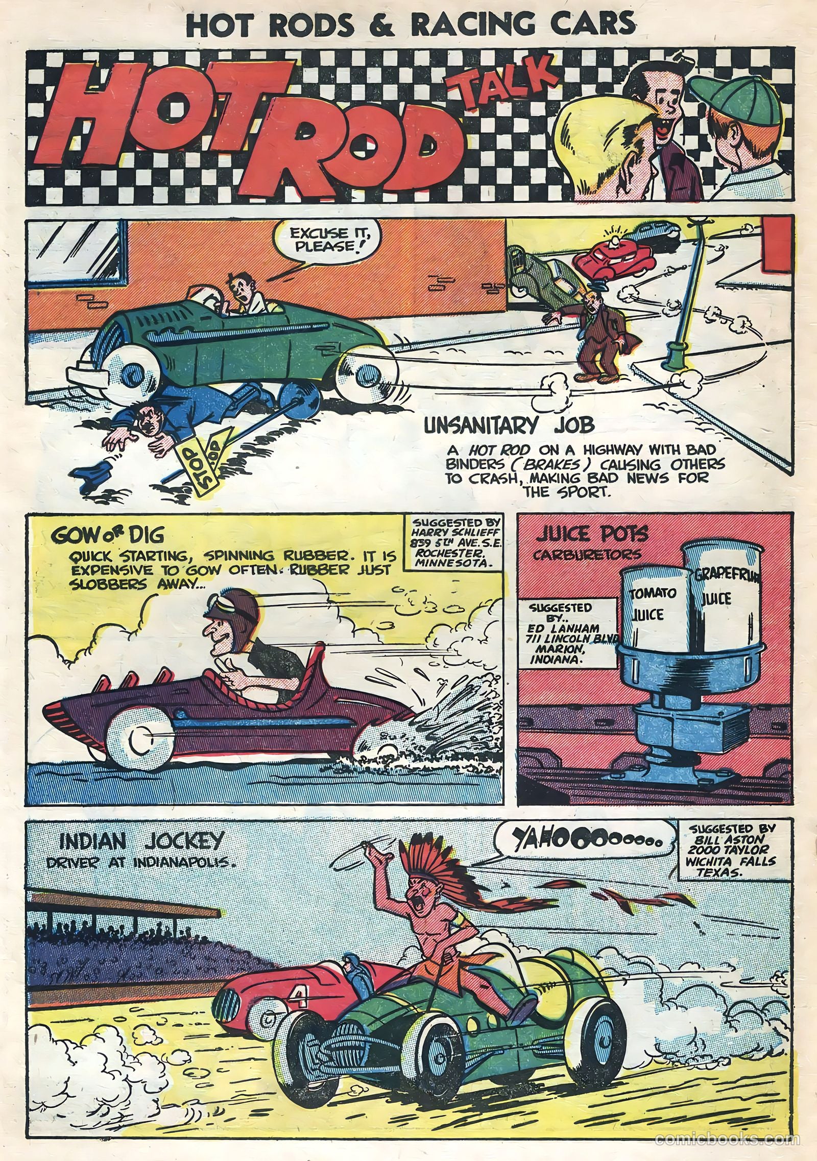Hot Rods and Racing Cars #9 (1953) — page 16 of 36