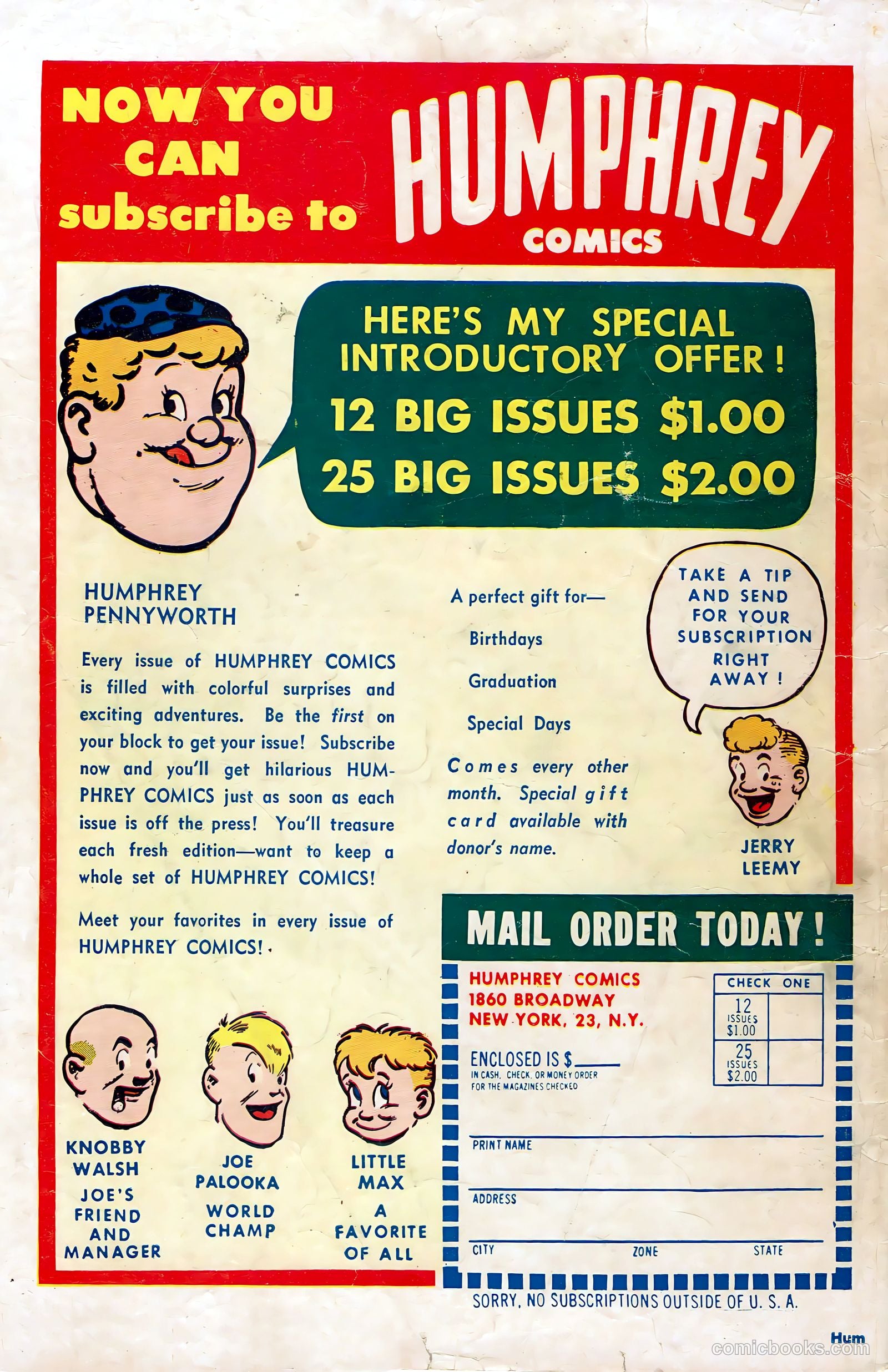 Humphrey Monthly #12 (1953) — page 36 of 36