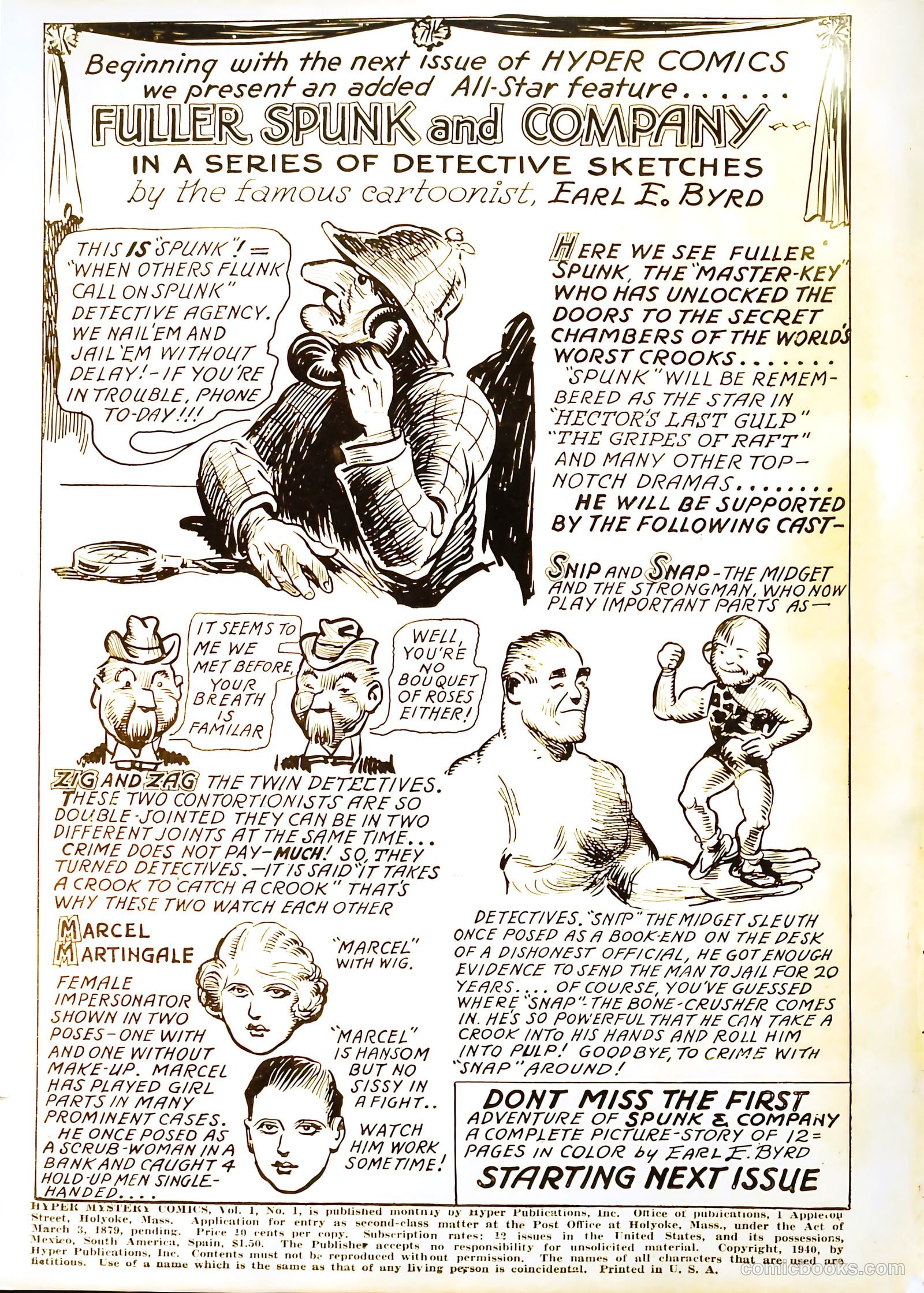 Hyper Mystery Comics #1 (1940) — page 2 of 68