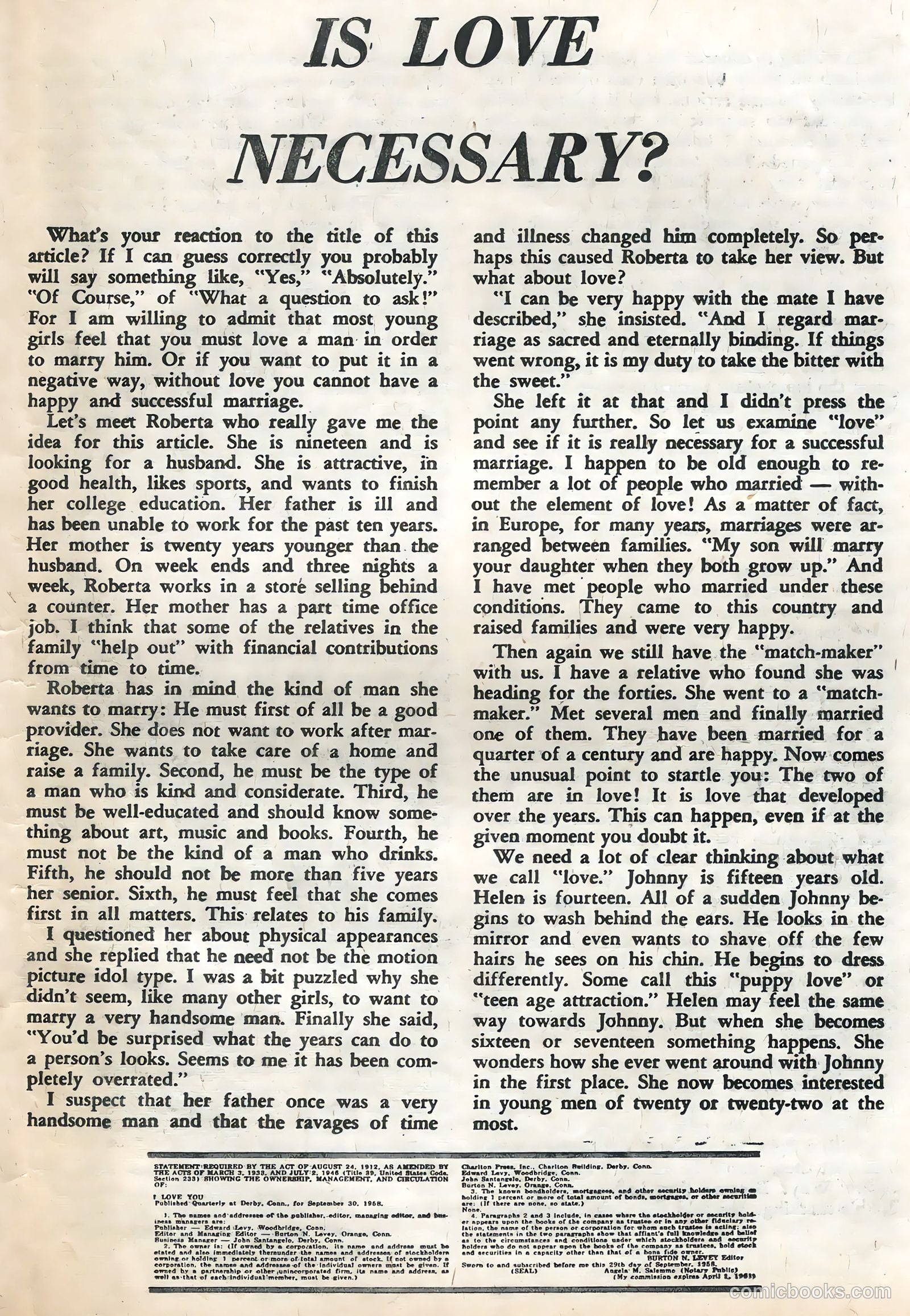 I Love You #23 (1959) — page 23 of 36
