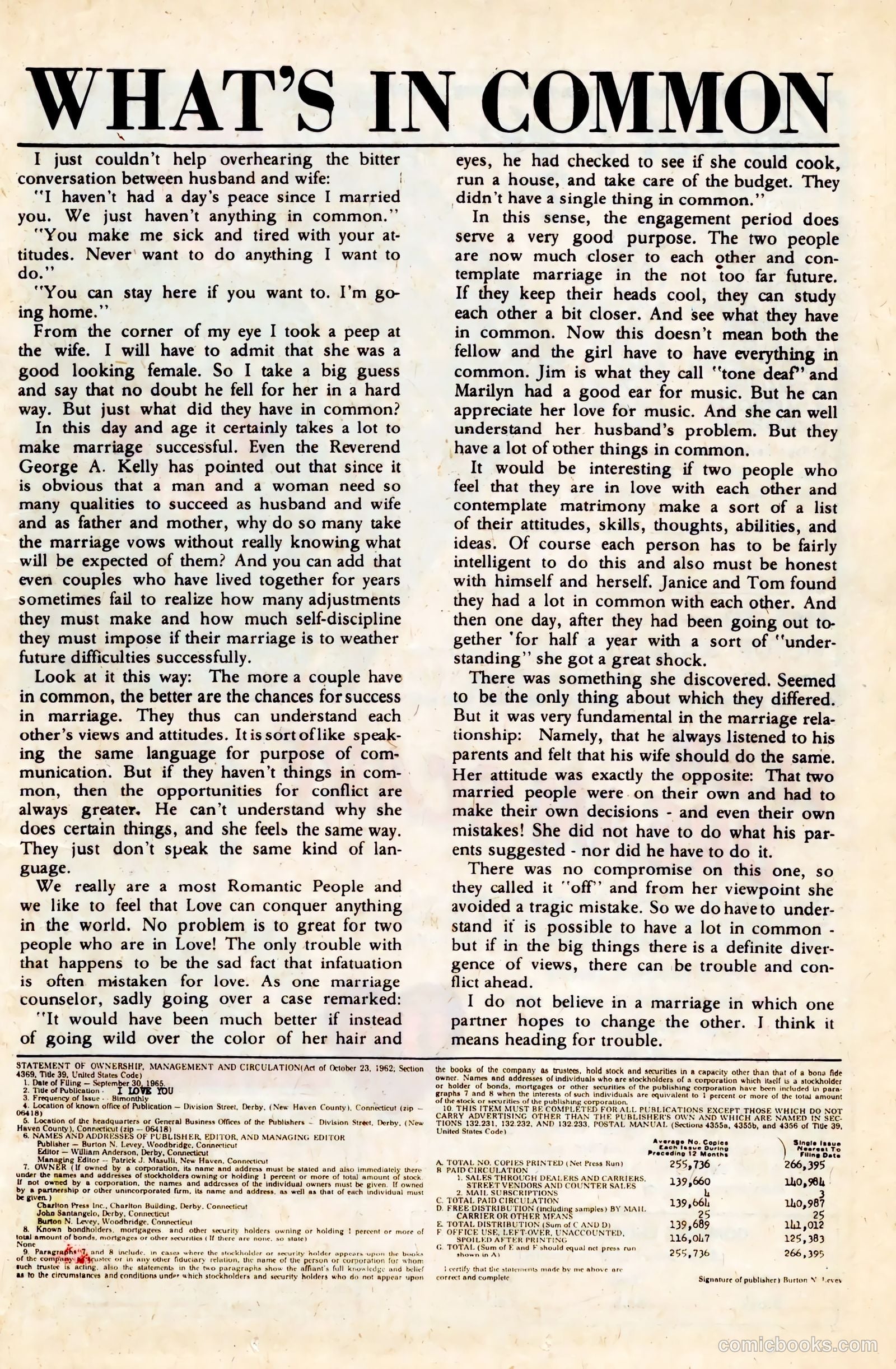 I Love You #61 (1966) — page 13 of 36