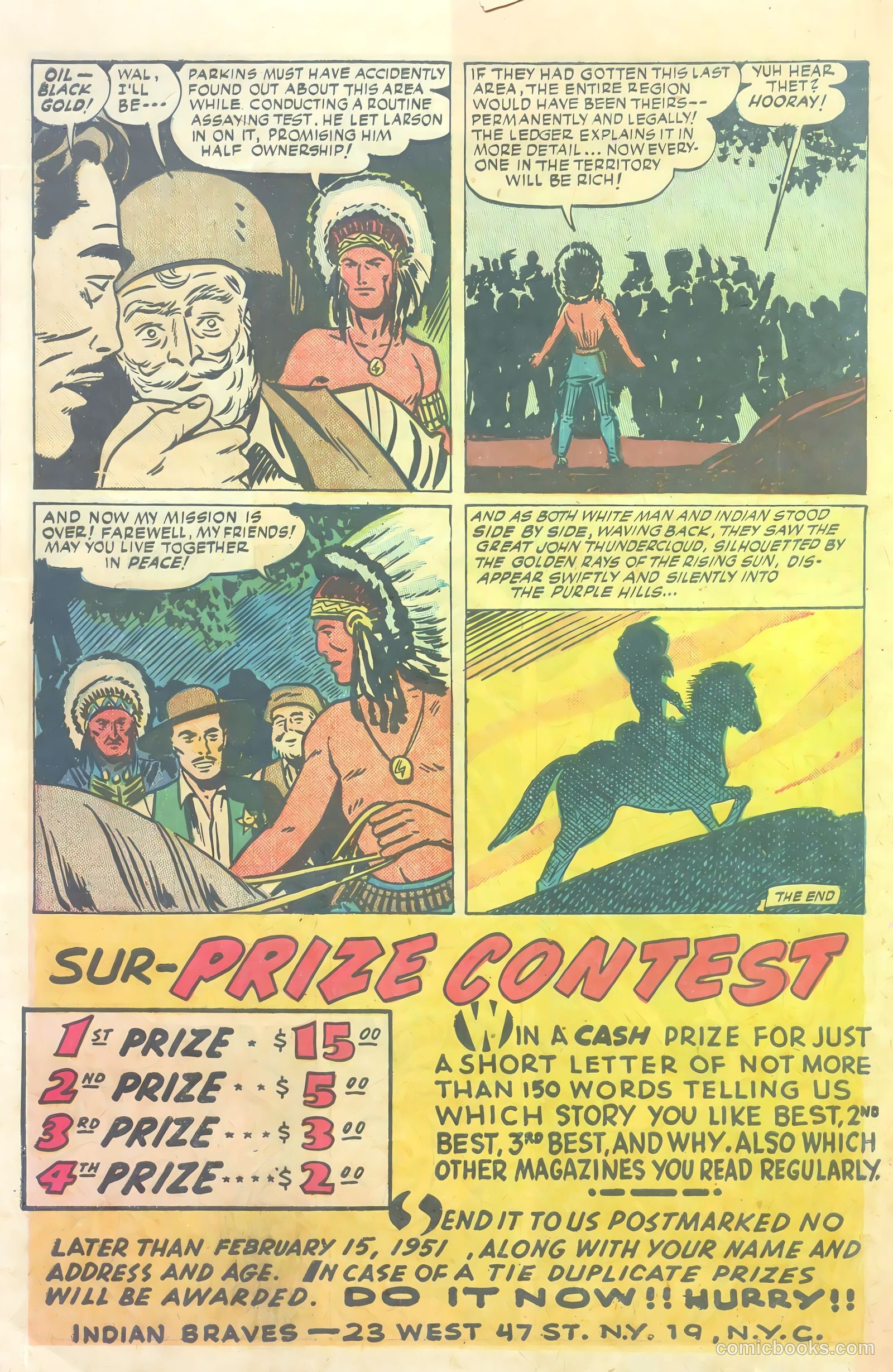 Indian Braves #1 (1951) — page 34 of 36
