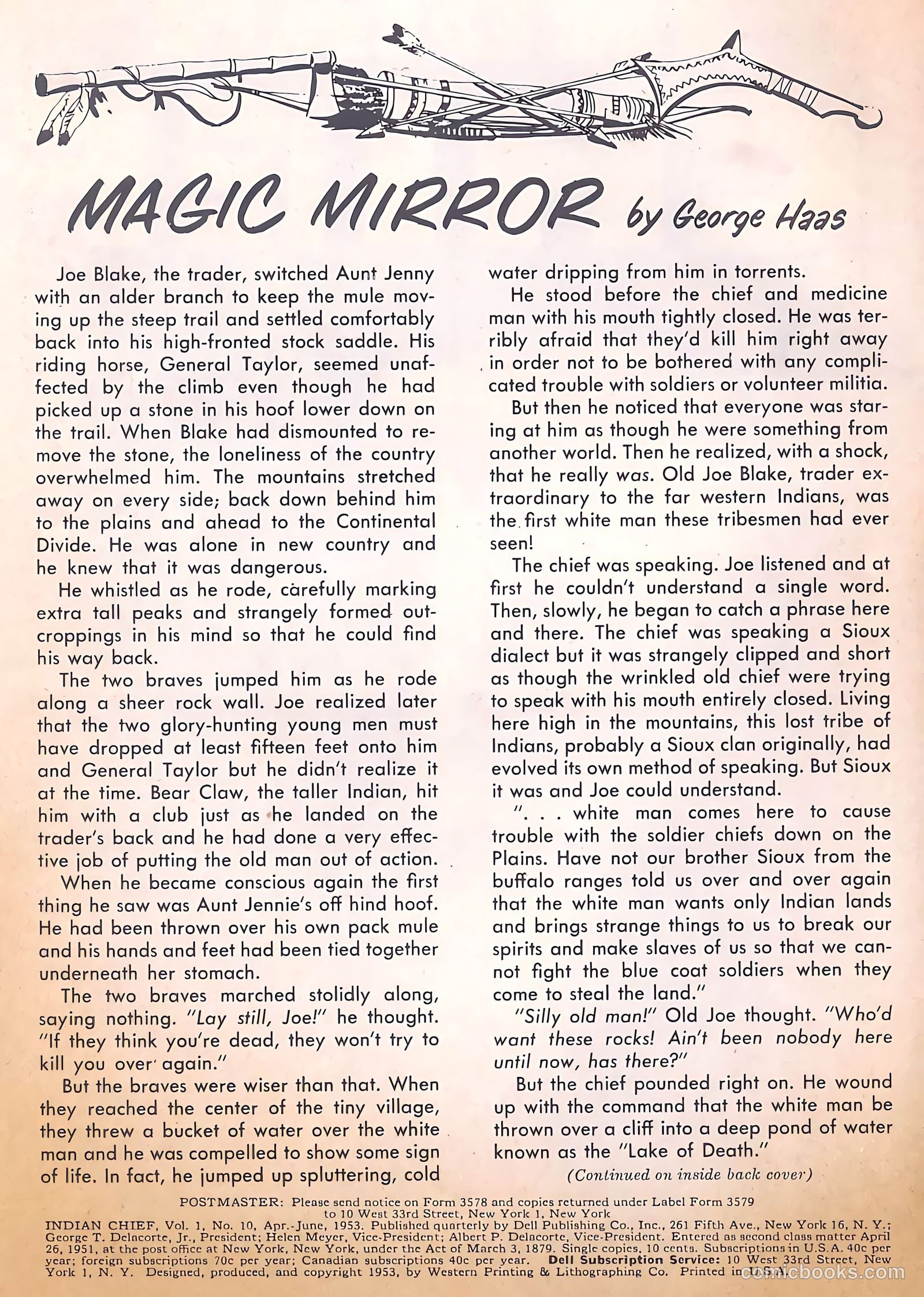Indian Chief #10 (1953) — page 2 of 36