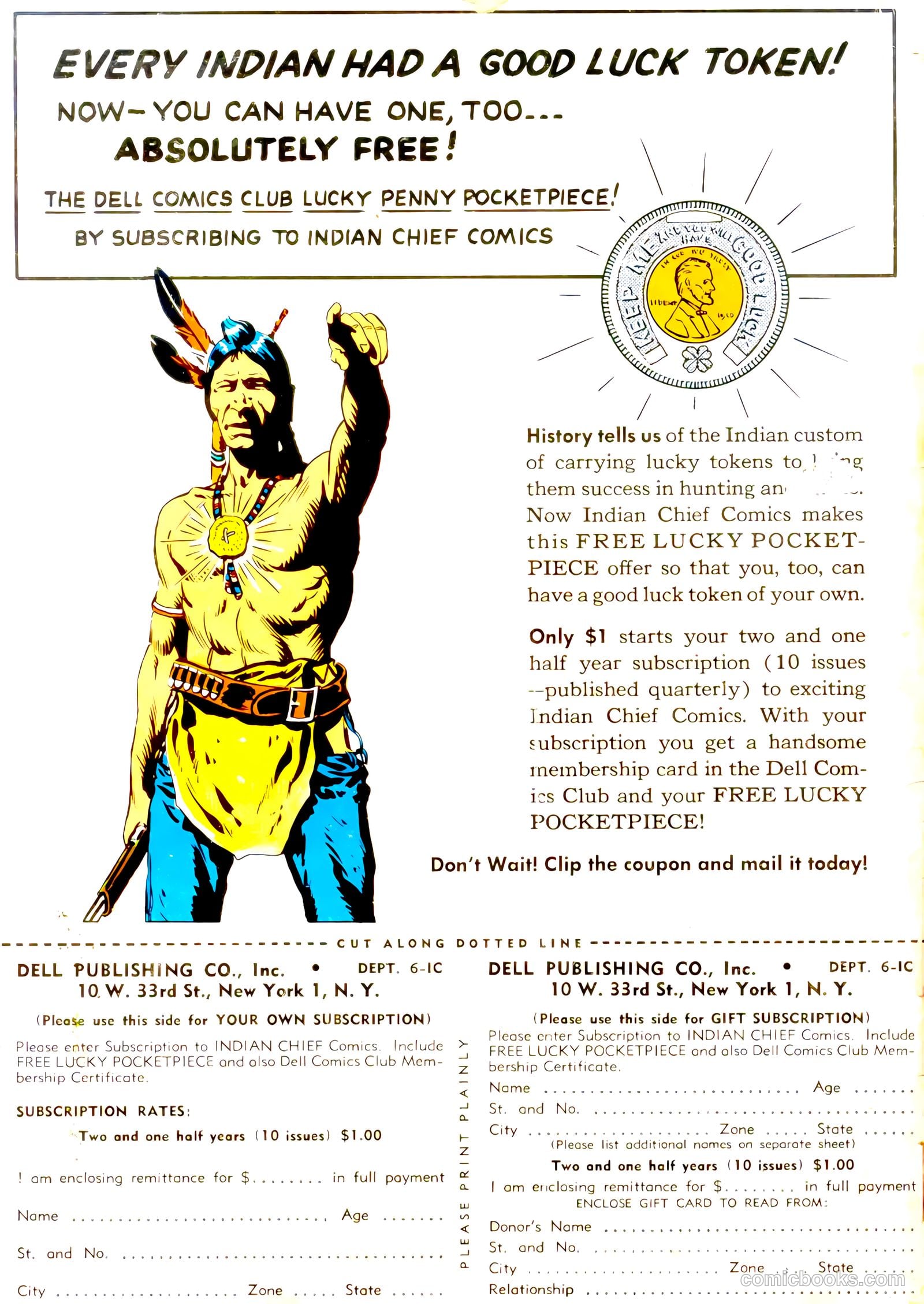 Indian Chief #11 (1953) — page 36 of 36
