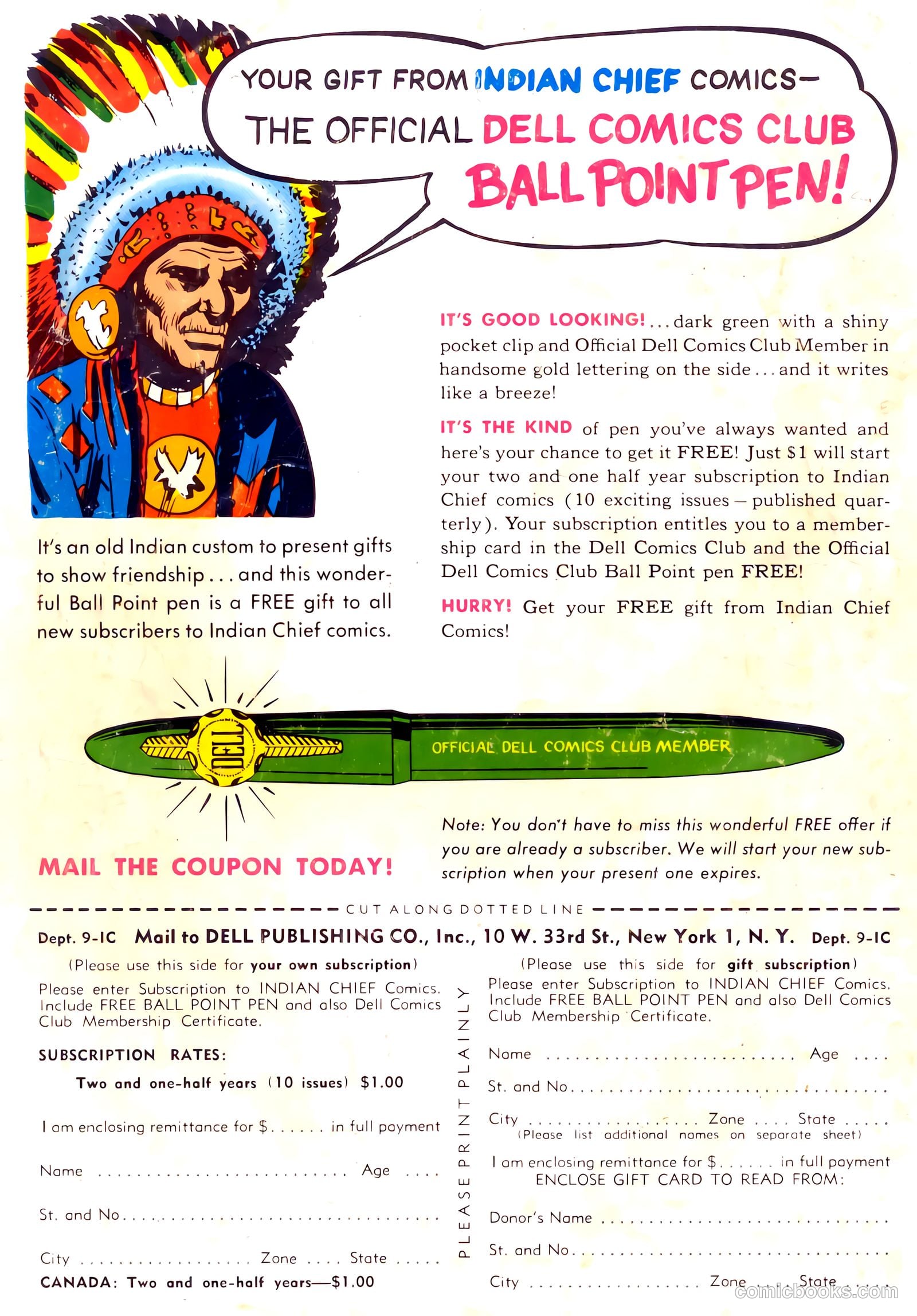 Indian Chief #12 (1953) — page 36 of 36