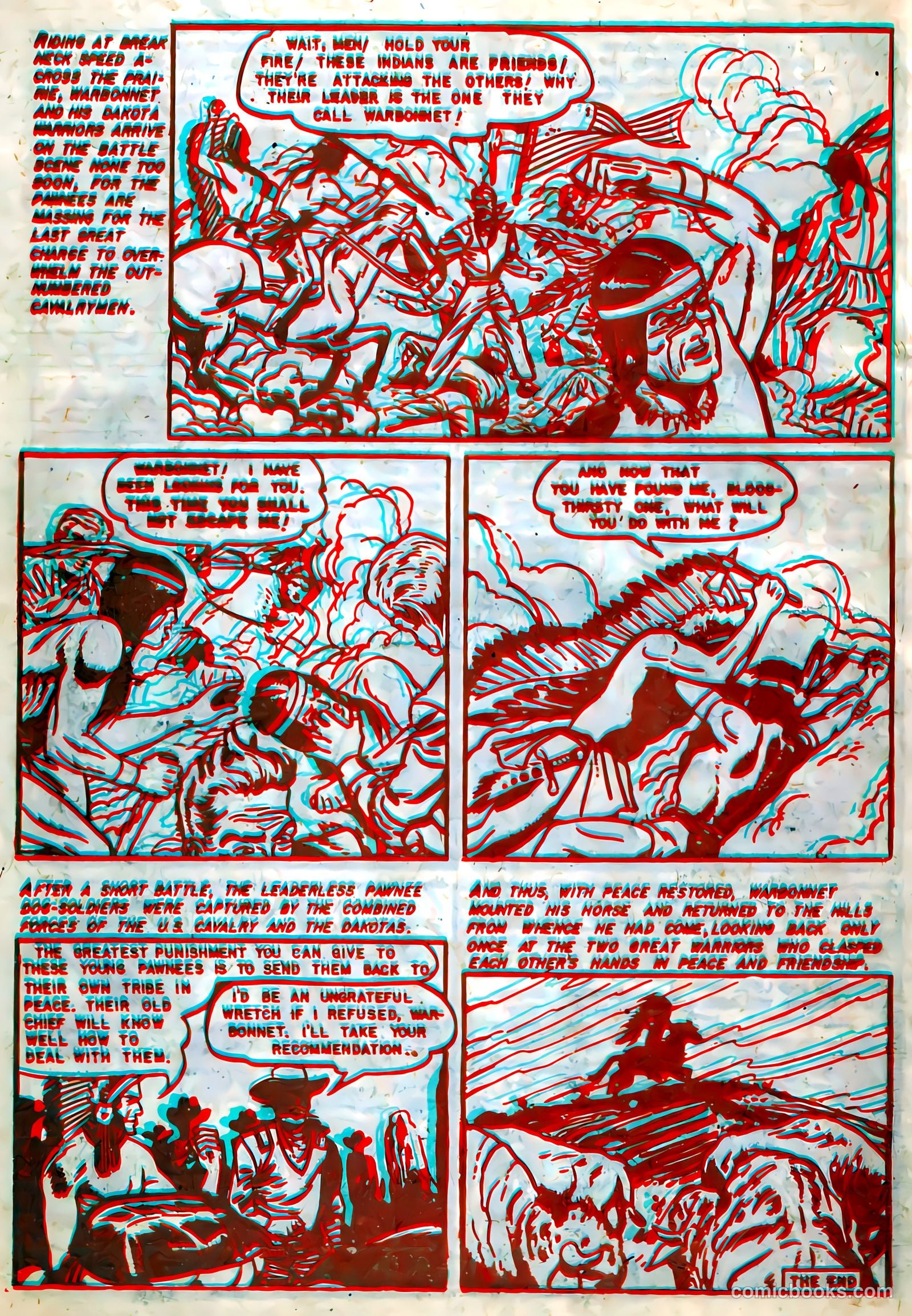 Indian Warriors 3-D #1 (1953) — page 34 of 36