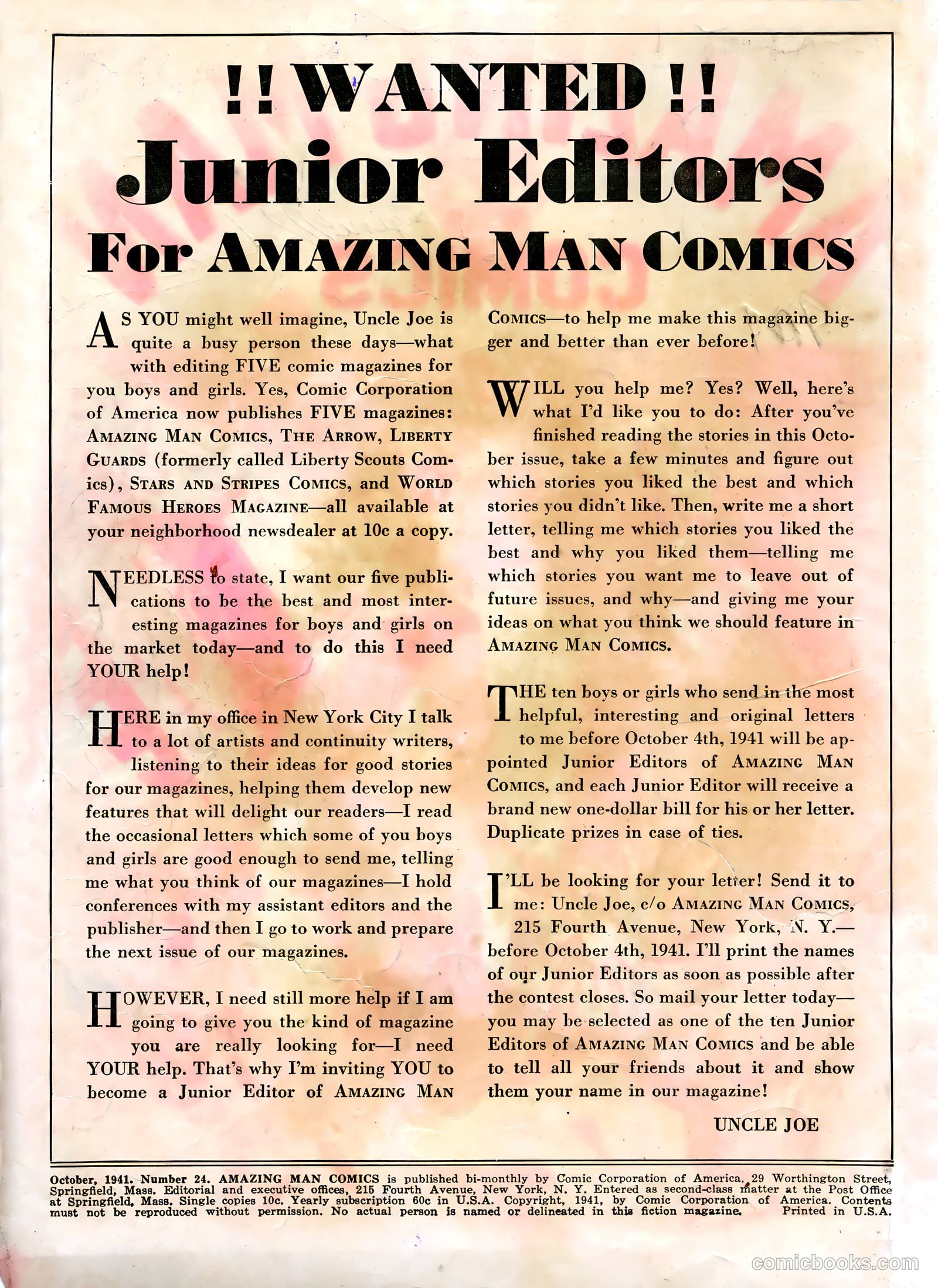 Amazing Man Comics #24 (1941) — page 2 of 68
