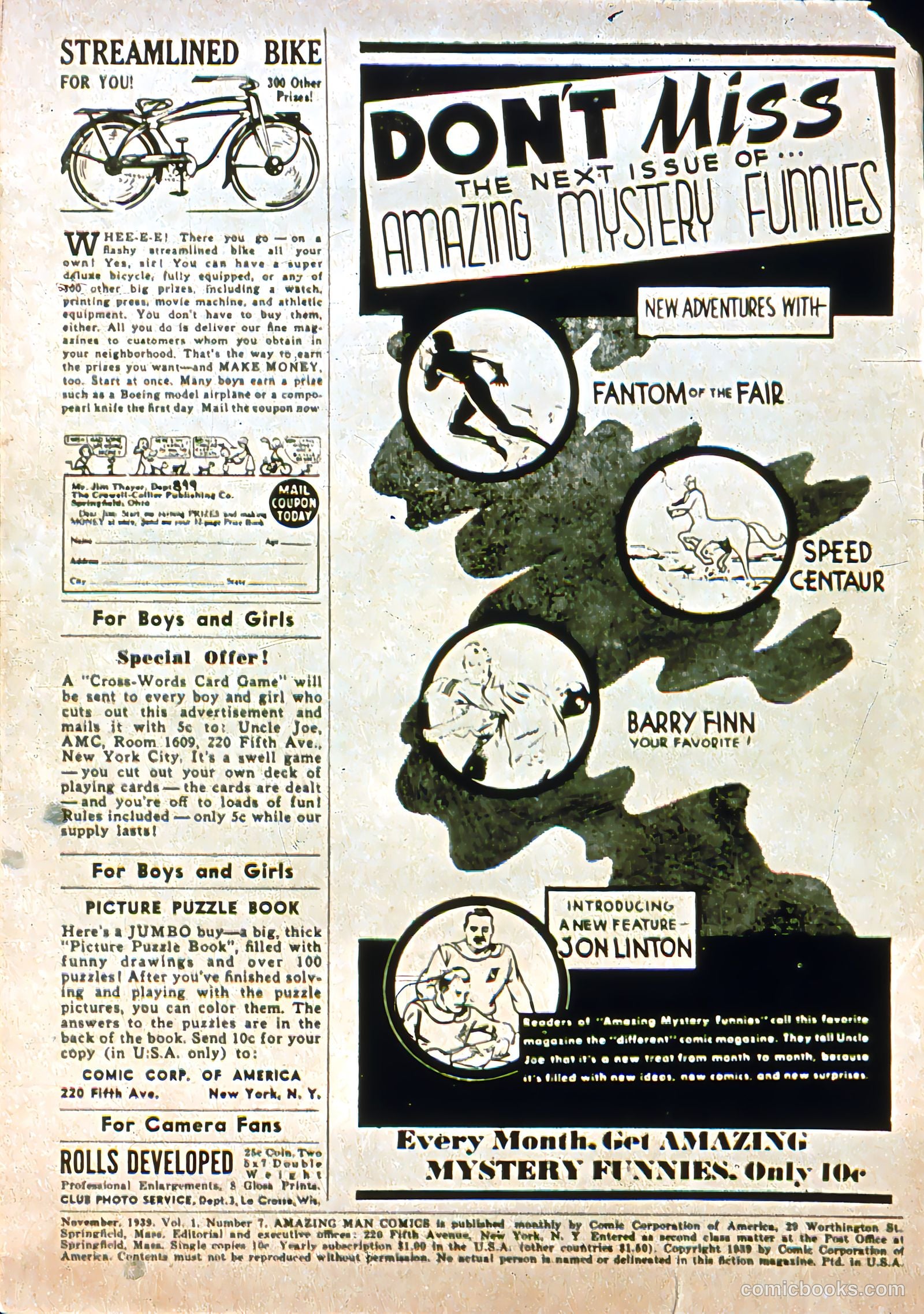 Amazing Man Comics #7 (1939) — page 3 of 70