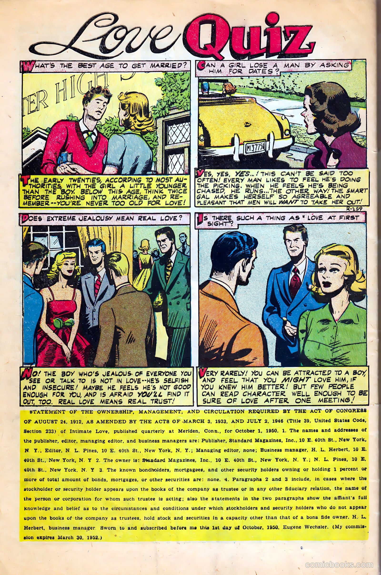 Intimate Love #10 (1951) — page 34 of 36