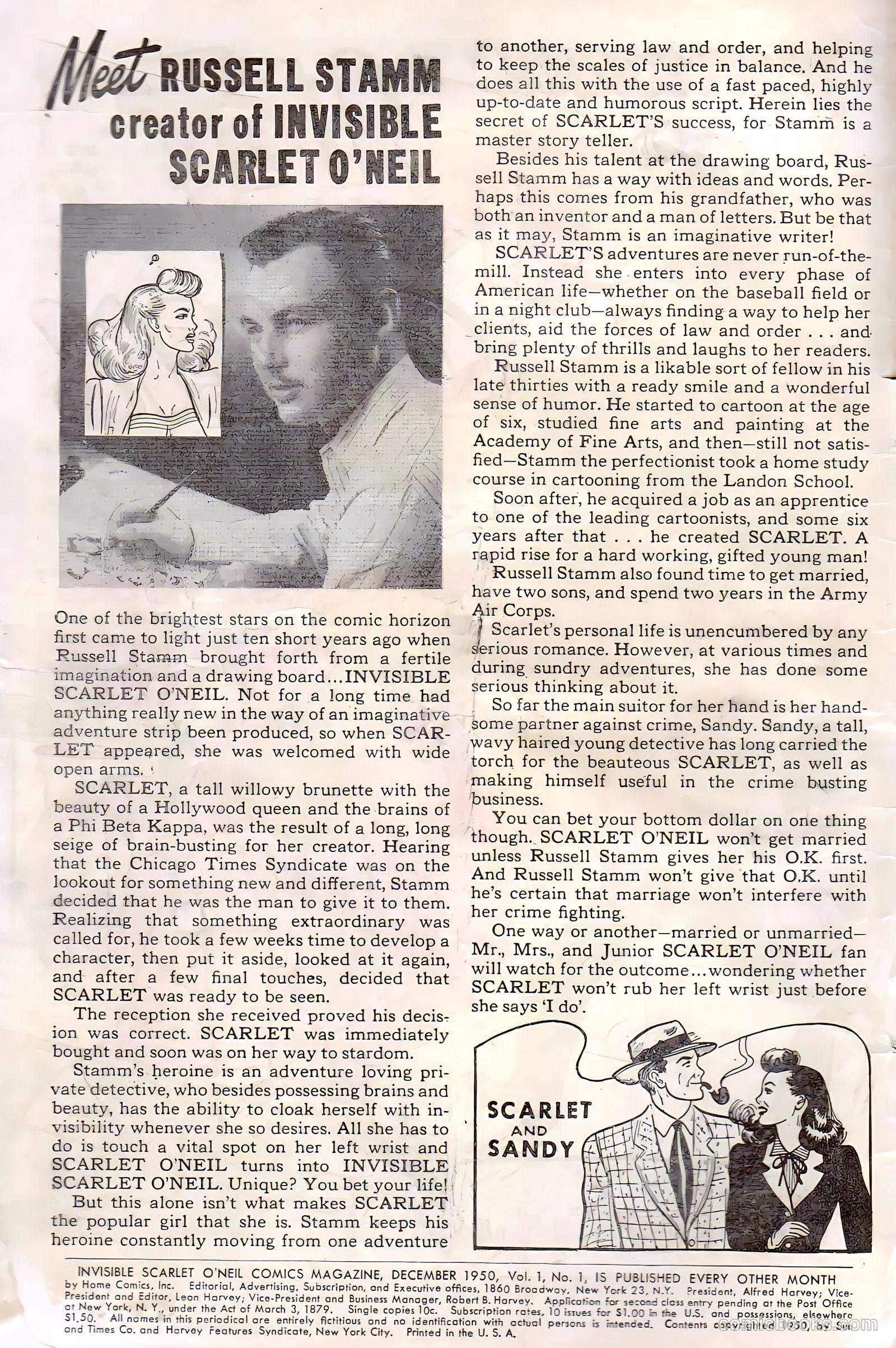 Invisible Scarlet O'Neil #1 (1950) — page 2 of 35