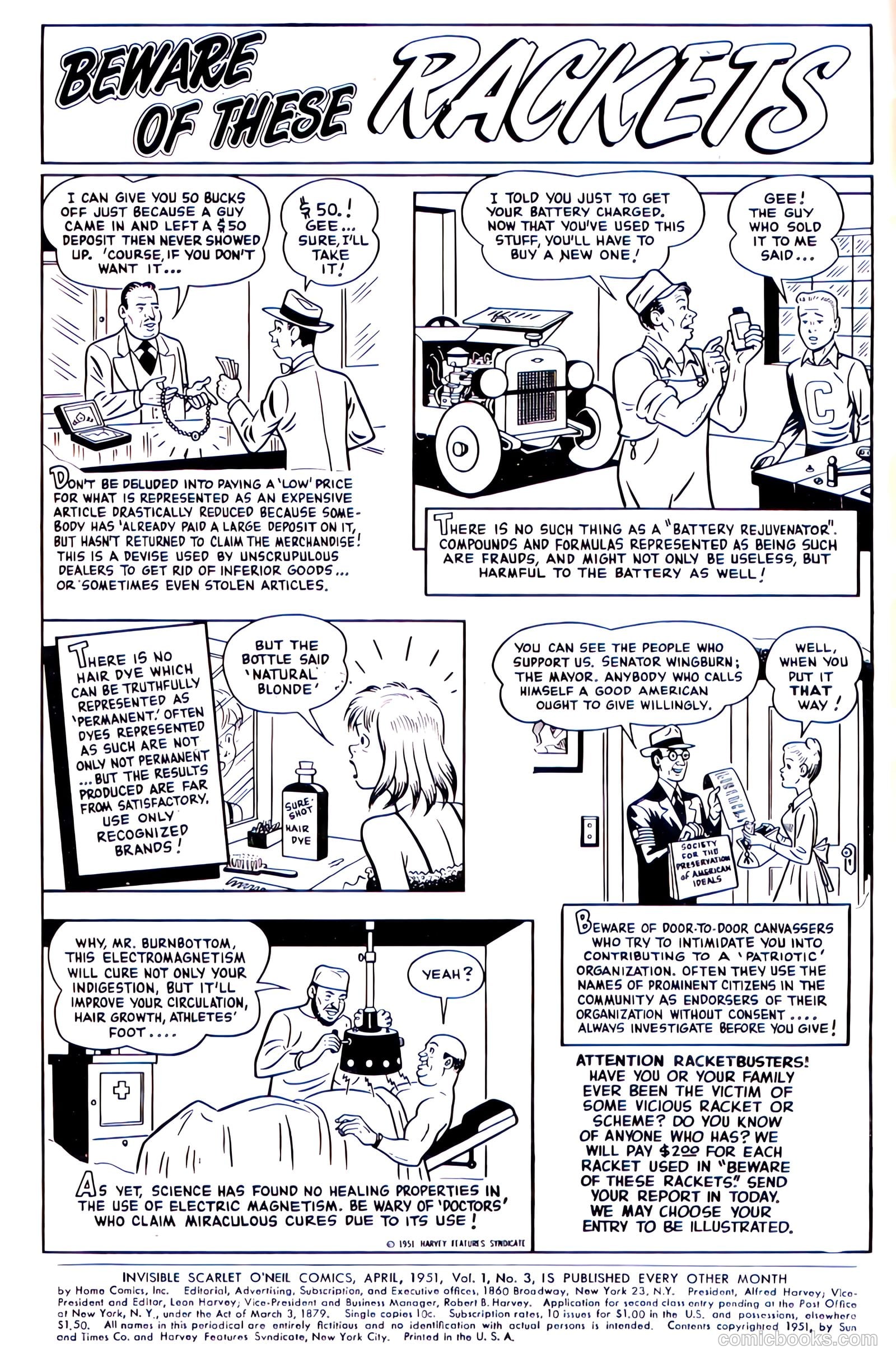 Invisible Scarlet O'Neil #3 (1951) — page 2 of 32