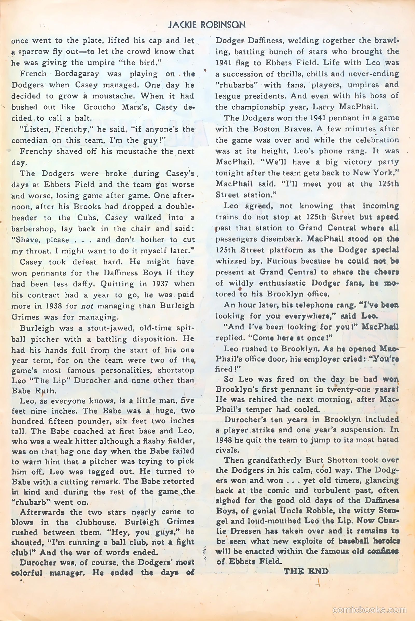 Jackie Robinson #5 (1951) — page 27 of 36