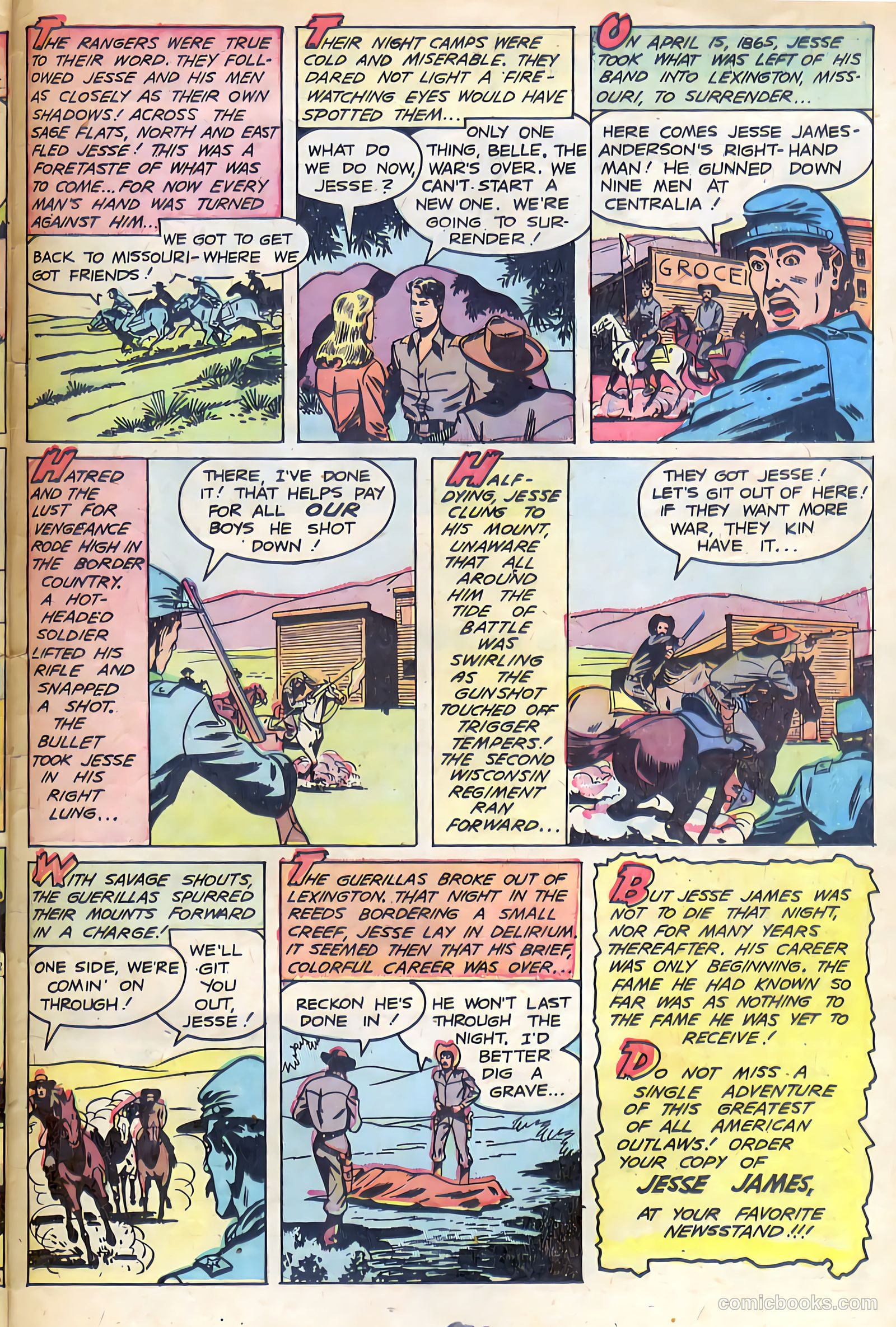 Jesse James #1 (1950) — page 33 of 36