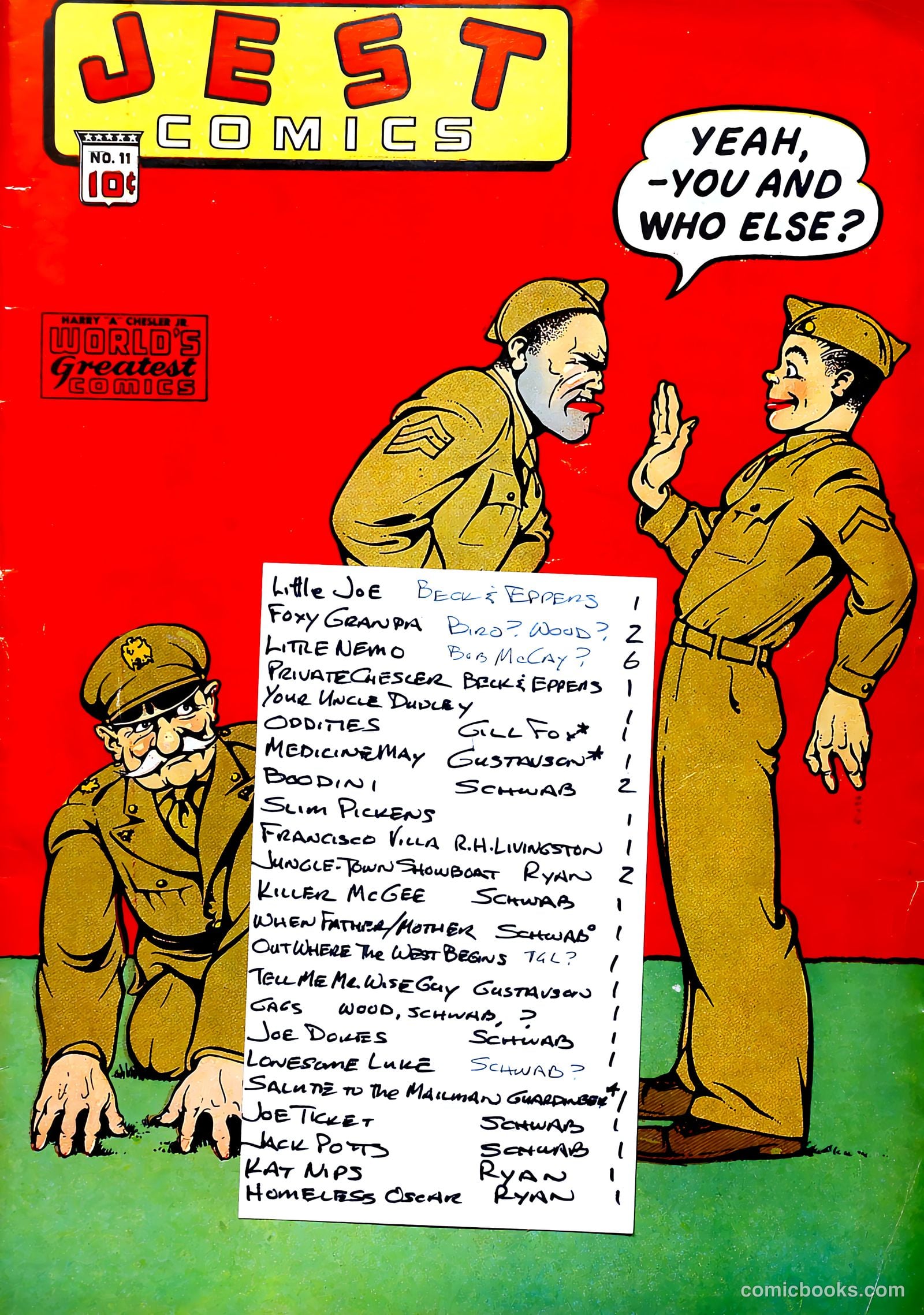 Jest Comics #11 (1945) — page 55 of 55
