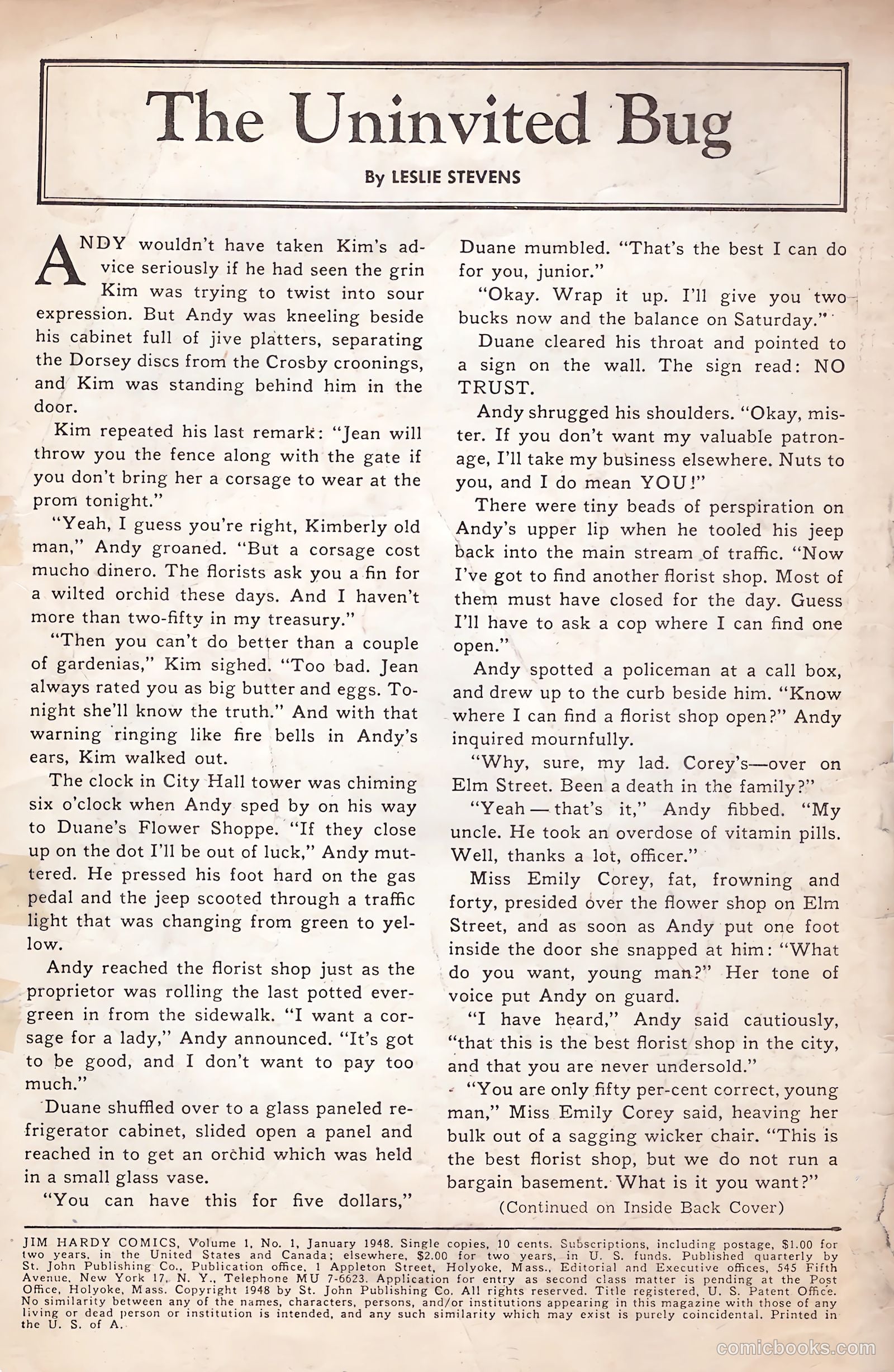 Jim Hardy #1 (1989) — page 2 of 36
