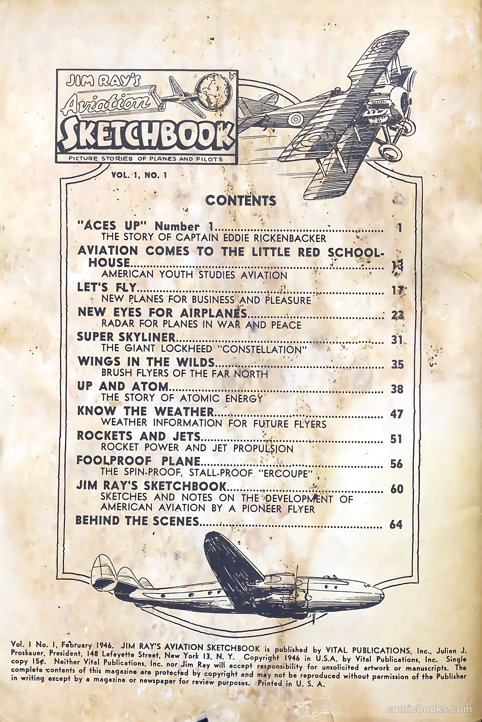 Jim Ray's Aviation Sketchbook #1 (1946) — page 2 of 67