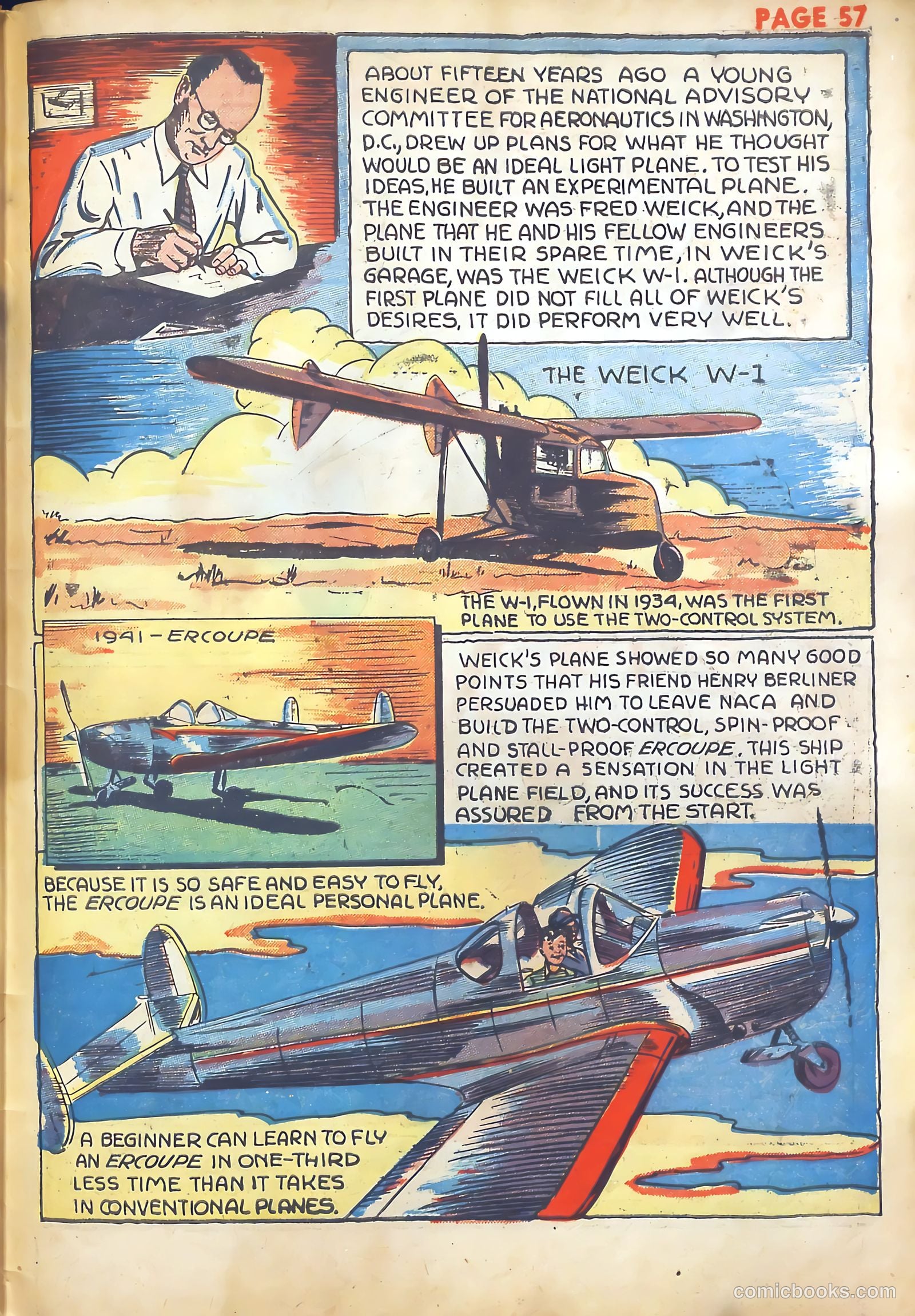 Jim Ray's Aviation Sketchbook #1 (1946) — page 58 of 67
