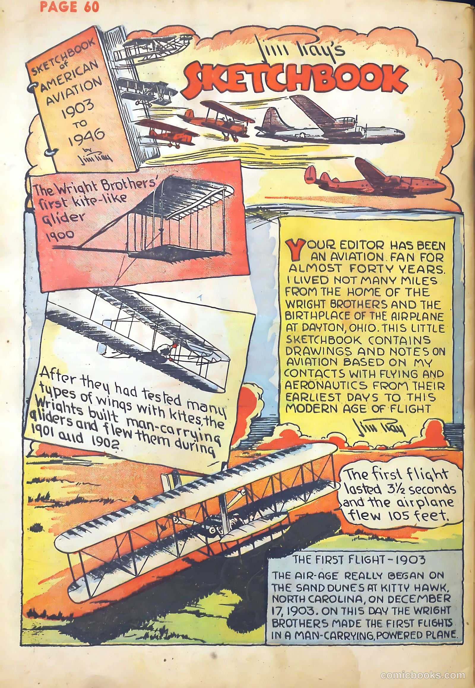 Jim Ray's Aviation Sketchbook #1 (1946) — page 61 of 67