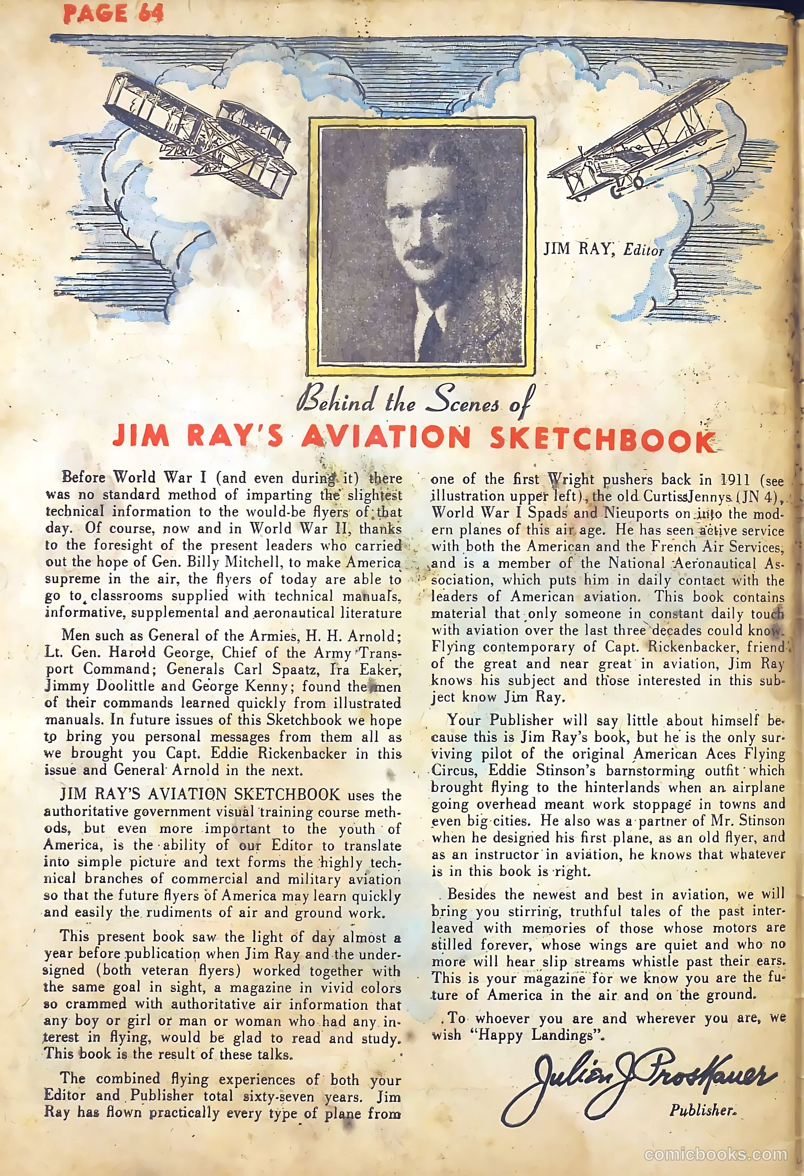 Jim Ray's Aviation Sketchbook #1 (1946) — page 65 of 67