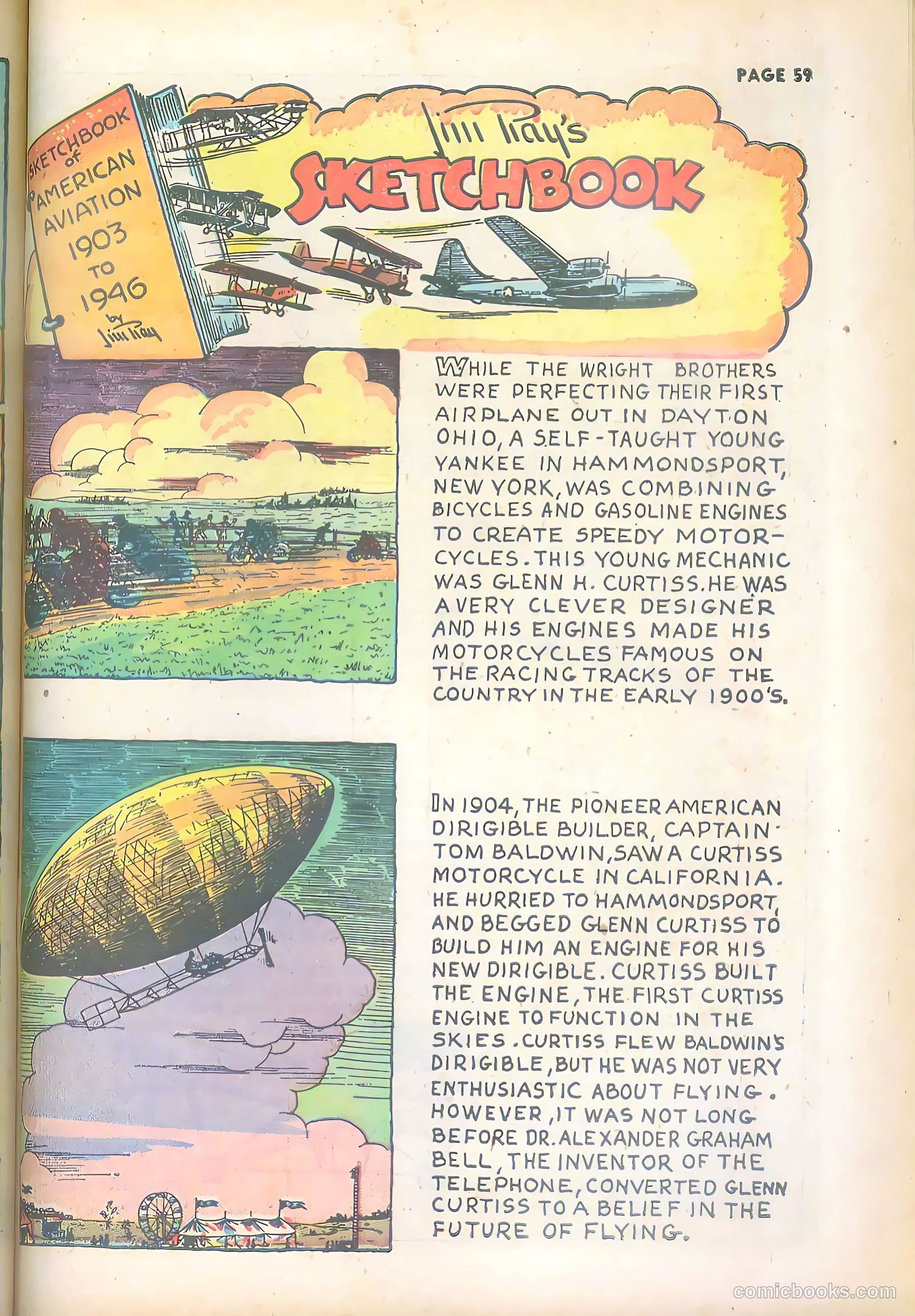 Jim Ray's Aviation Sketchbook #2 (1946) — page 59 of 66