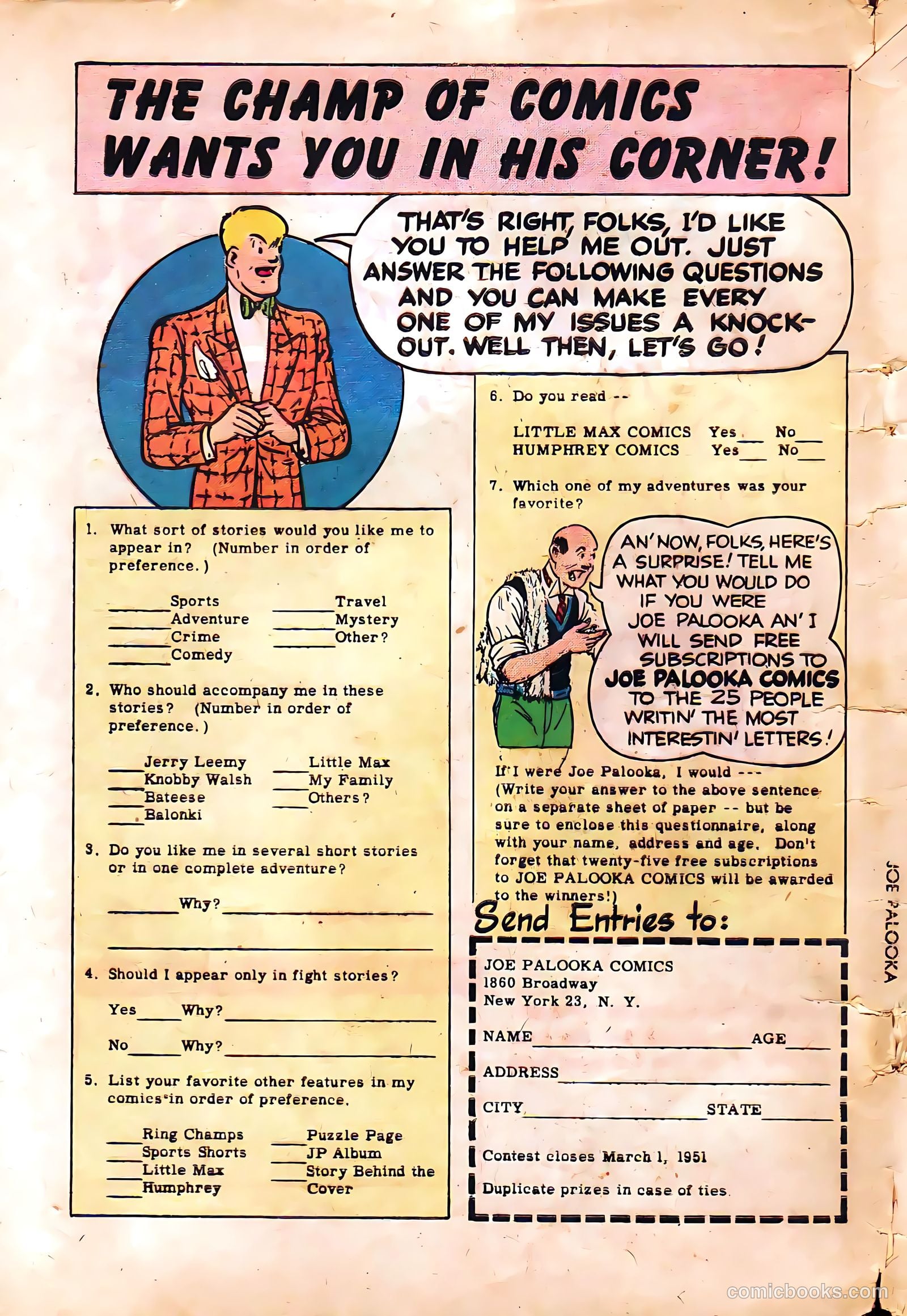 Joe Palooka Comics #54 (1951) — page 34 of 36