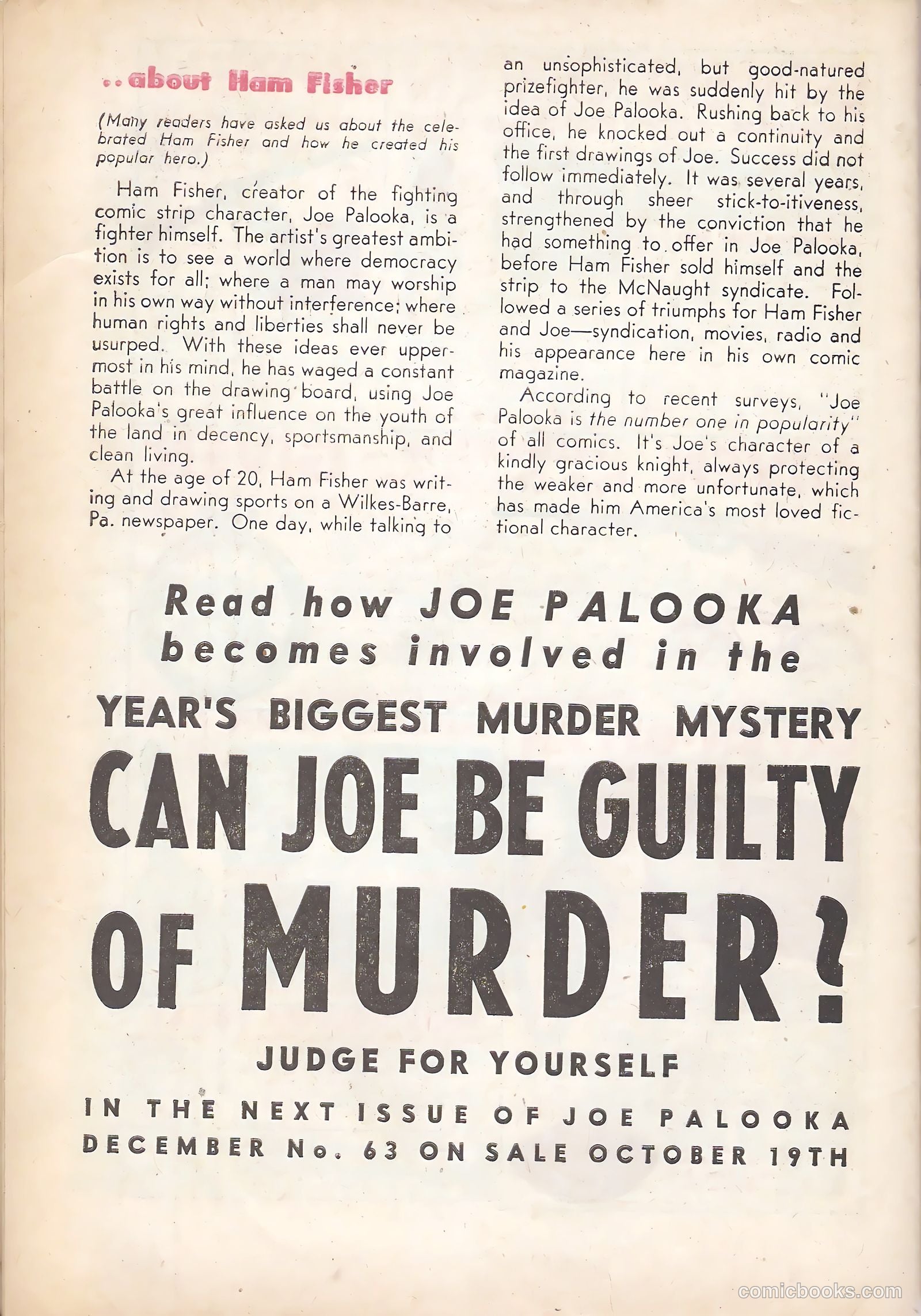 Joe Palooka Comics #62 (1951) — page 34 of 36