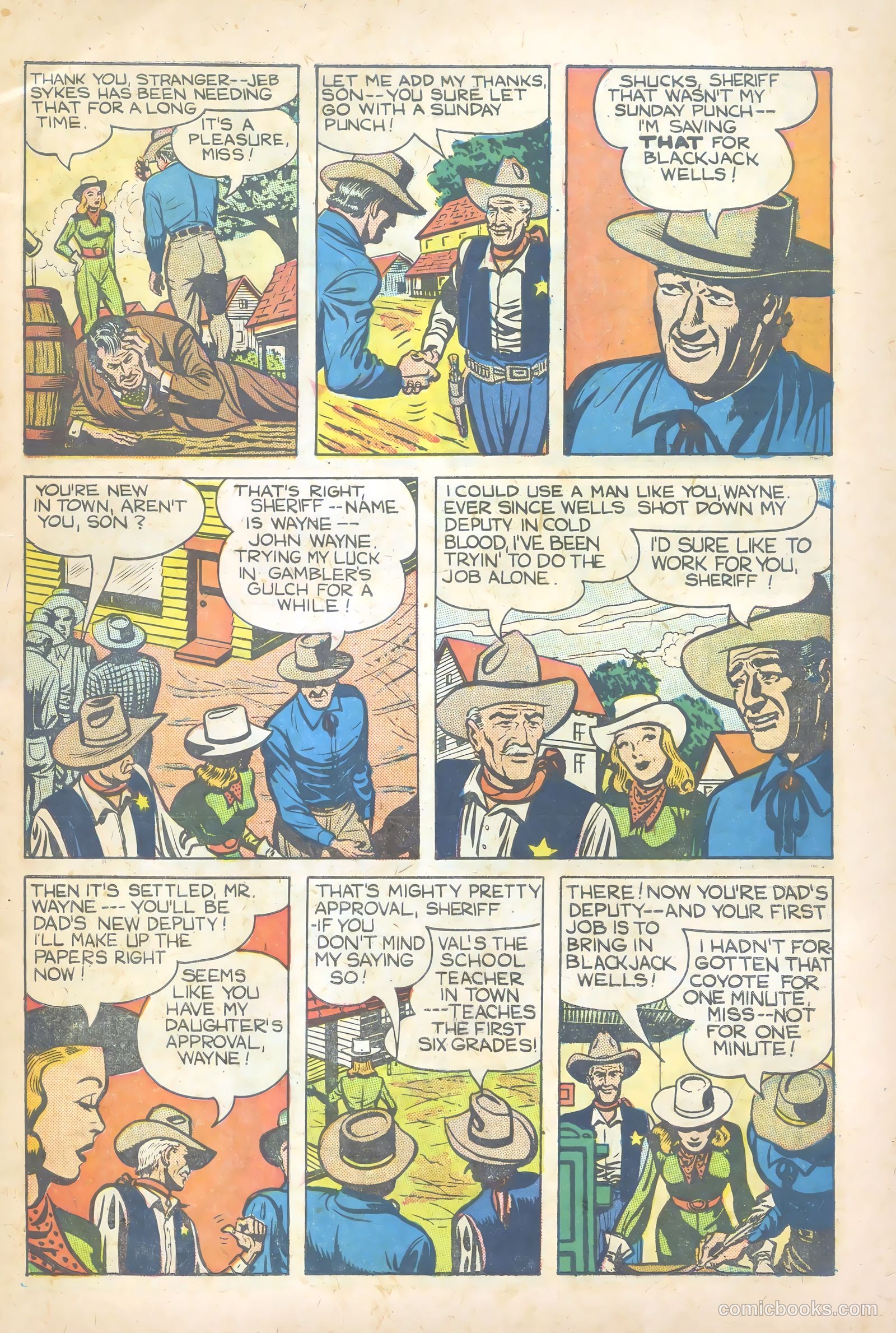 John Wayne Adventure Comics #1 (1949) — page 5 of 36