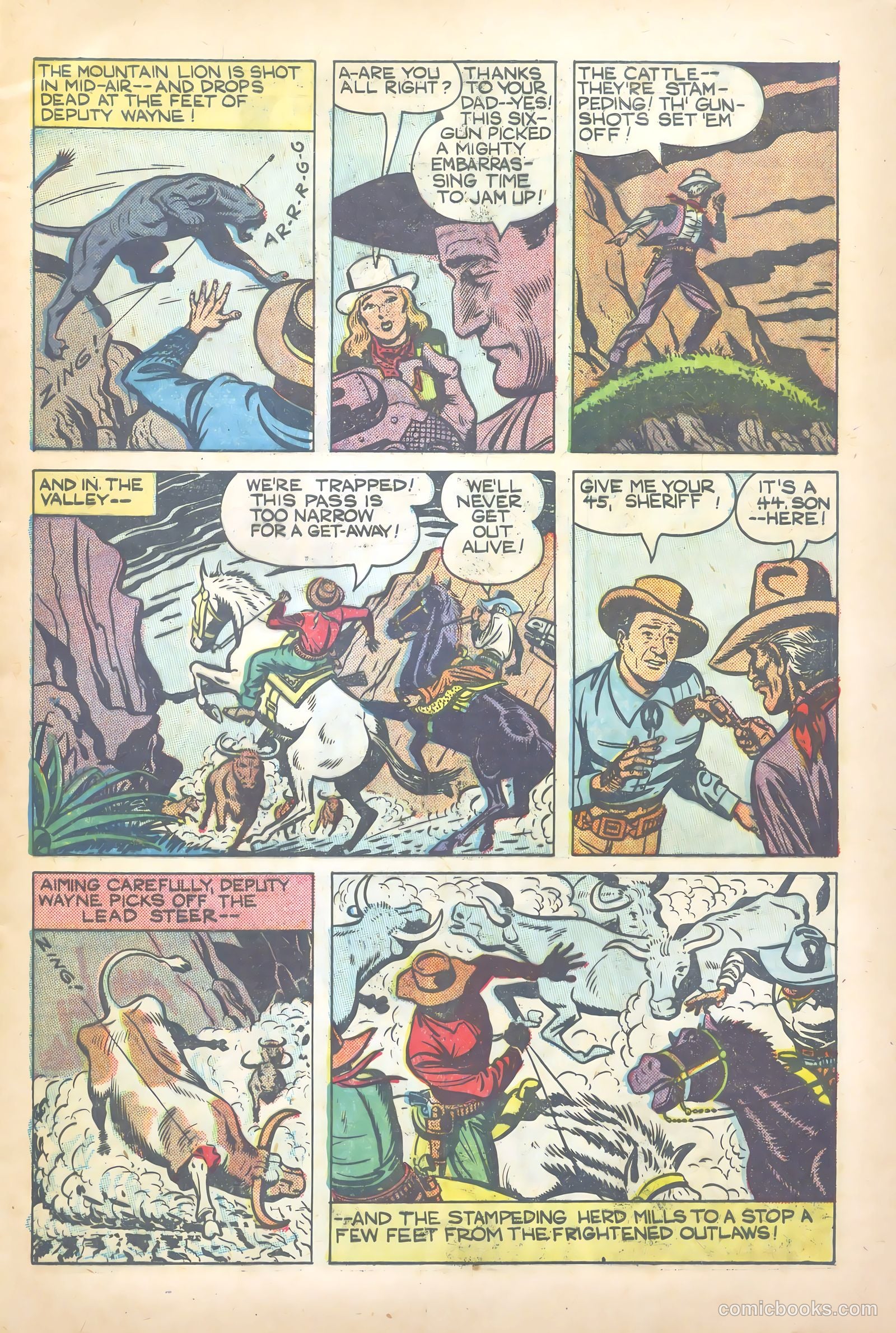 John Wayne Adventure Comics #1 (1949) — page 9 of 36
