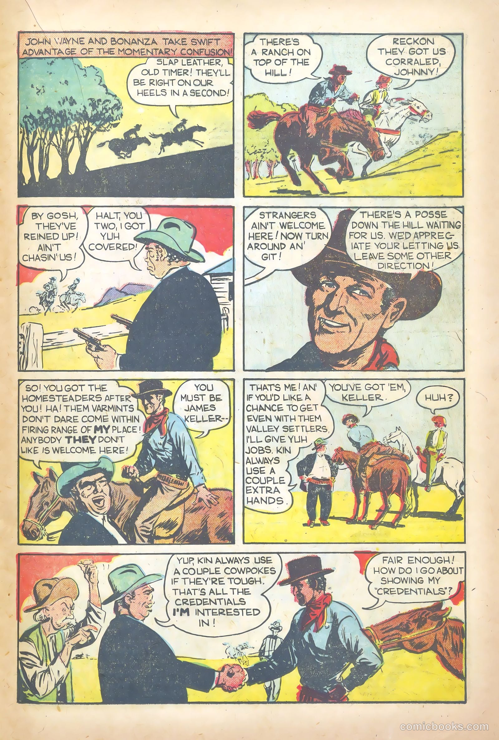 John Wayne Adventure Comics #1 (1949) — page 17 of 36