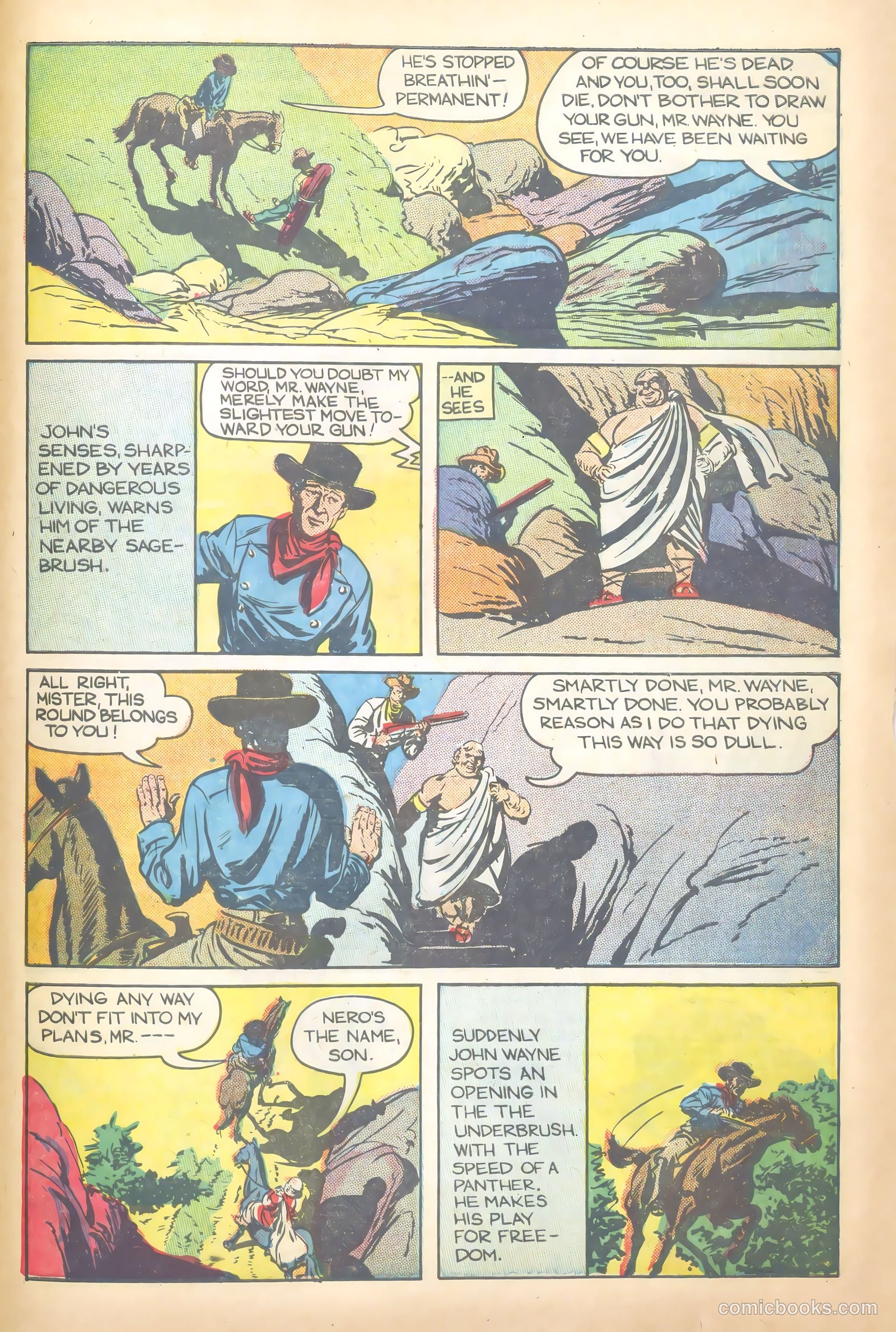 John Wayne Adventure Comics #1 (1949) — page 27 of 36