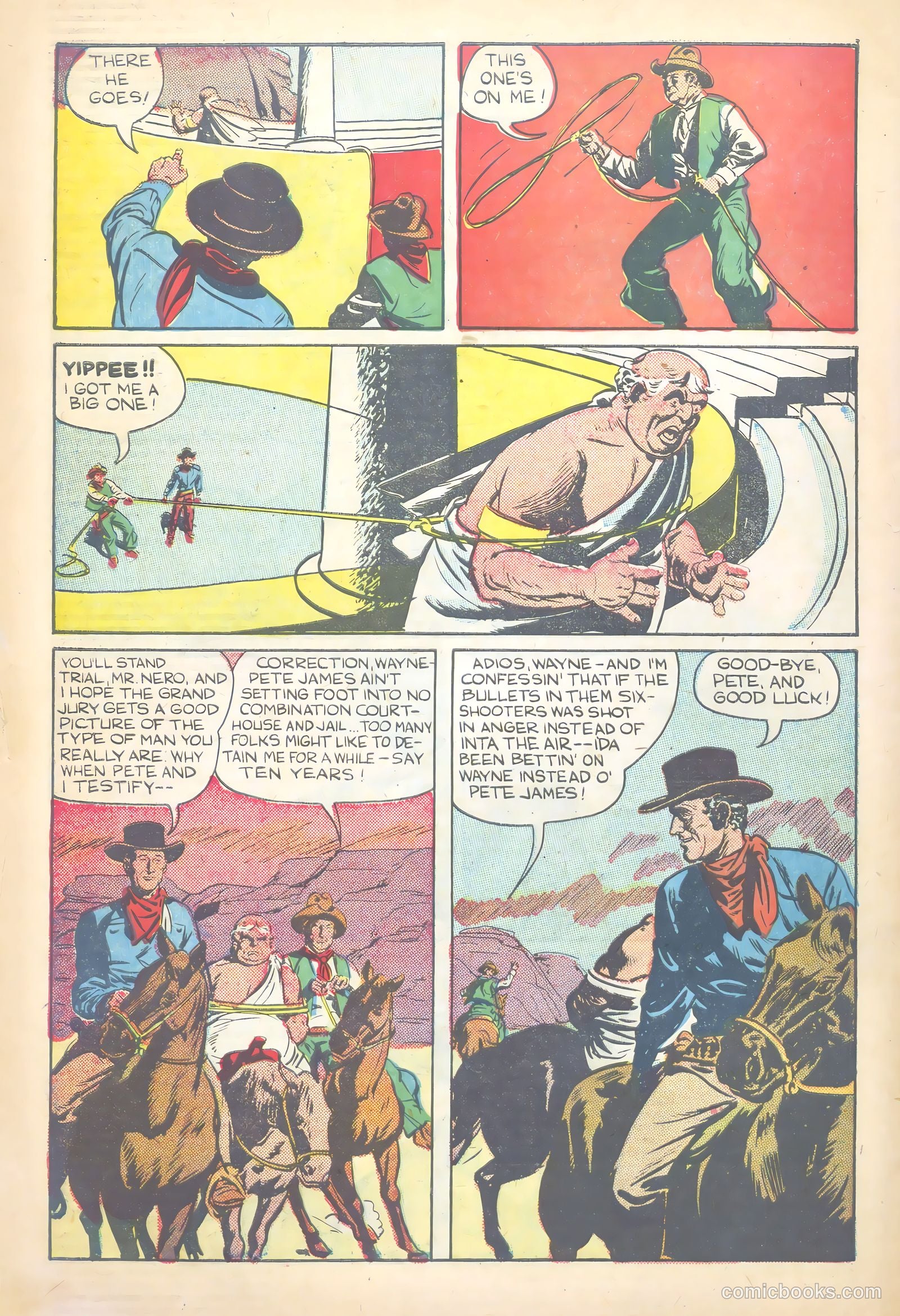 John Wayne Adventure Comics #1 (1949) — page 34 of 36