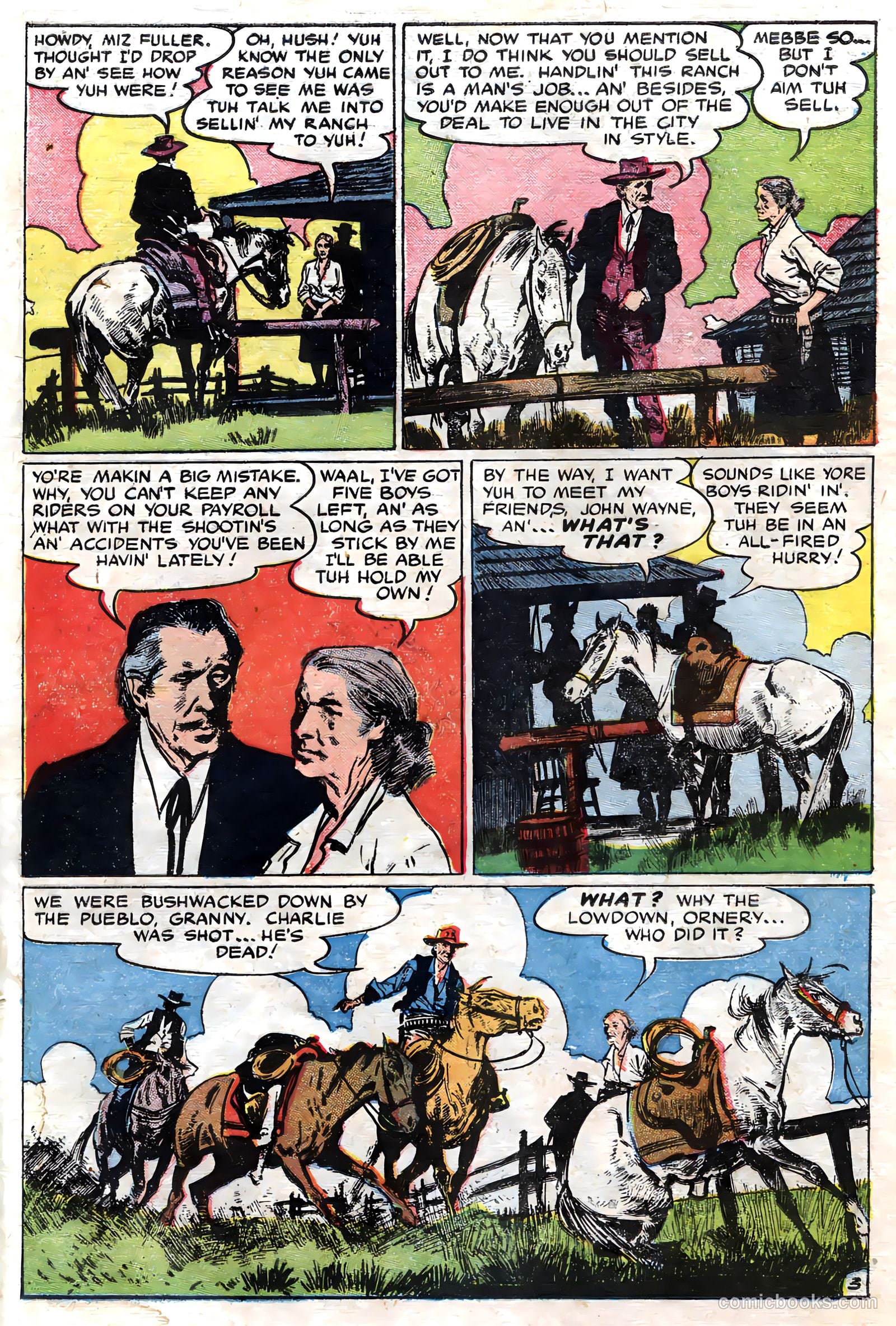 John Wayne Adventure Comics #16 (1952) — page 25 of 36