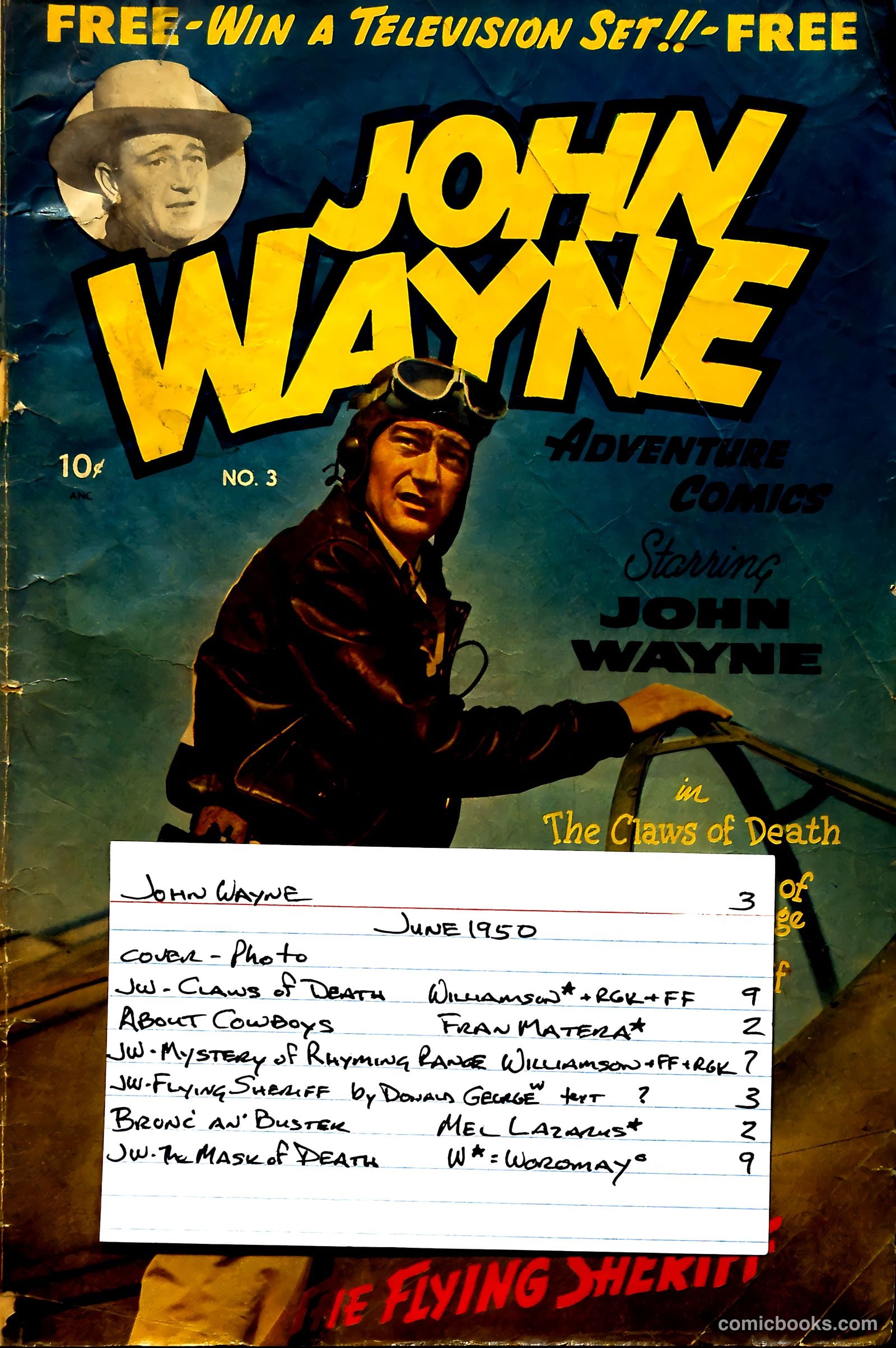 John Wayne Adventure Comics #3 (1950) — page 37 of 37