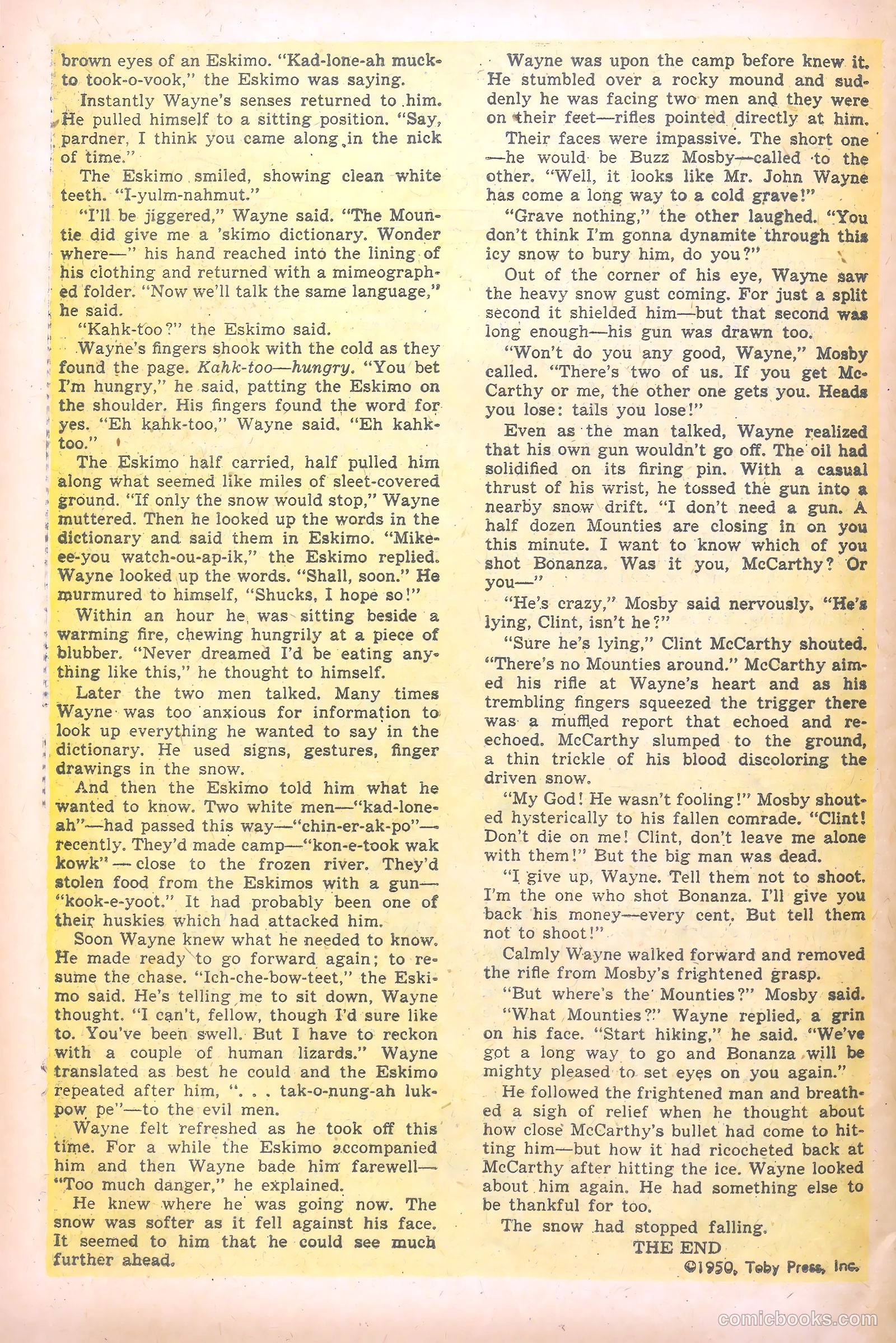 John Wayne Adventure Comics #4 (1950) — page 44 of 52