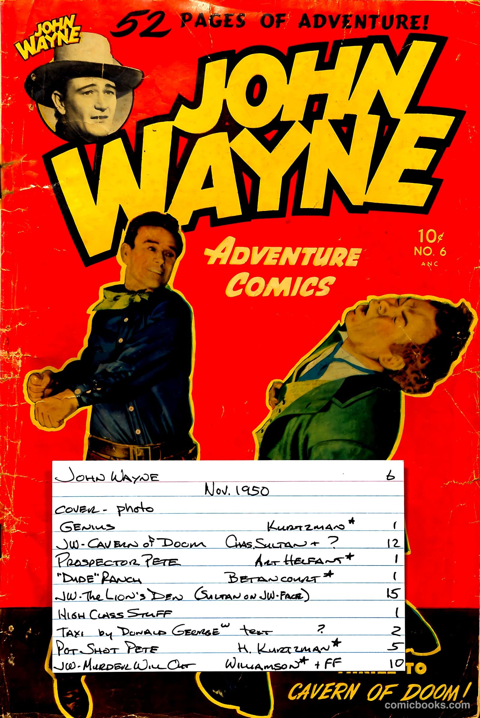 John Wayne Adventure Comics #6 (1950) — page 53 of 53