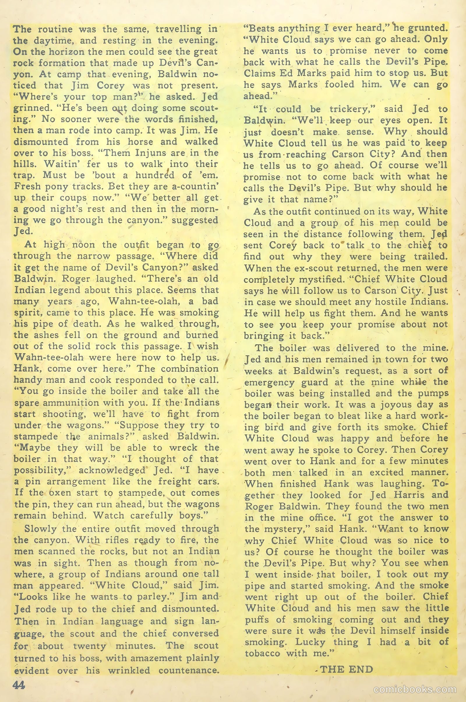 John Wayne Adventure Comics #7 (1950) — page 44 of 52