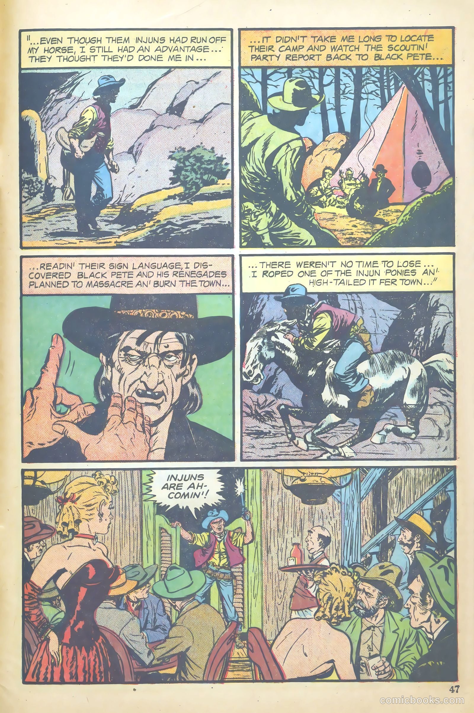 John Wayne Adventure Comics #7 (1950) — page 47 of 52