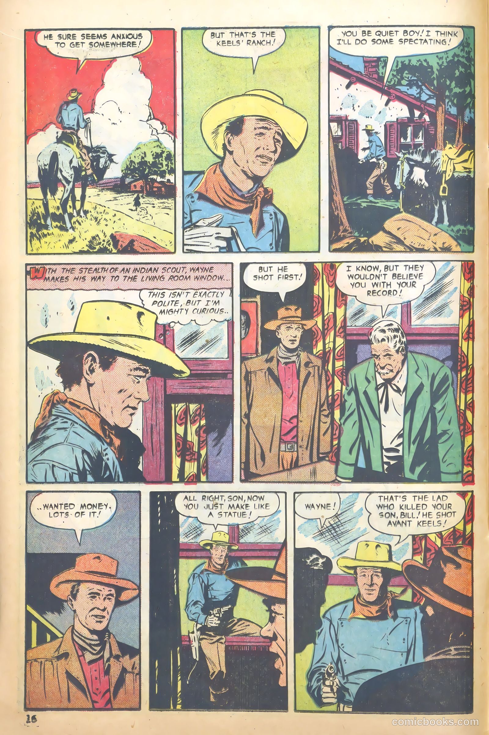 John Wayne Adventure Comics #7 (1950) — page 16 of 52