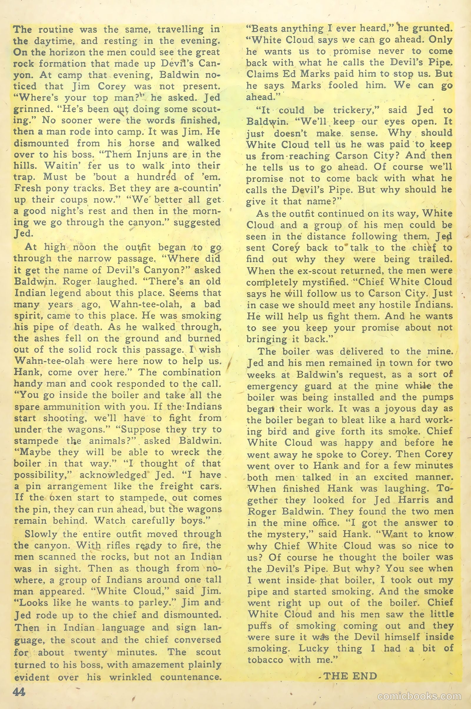 John Wayne Adventure Comics #7 (1950) — page 44 of 52